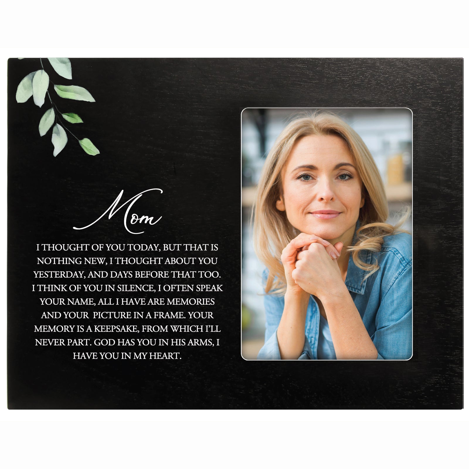 Sentimental Human Memorial Photo Frame Gift Bereavement Gift Idea - Mom I thought of you