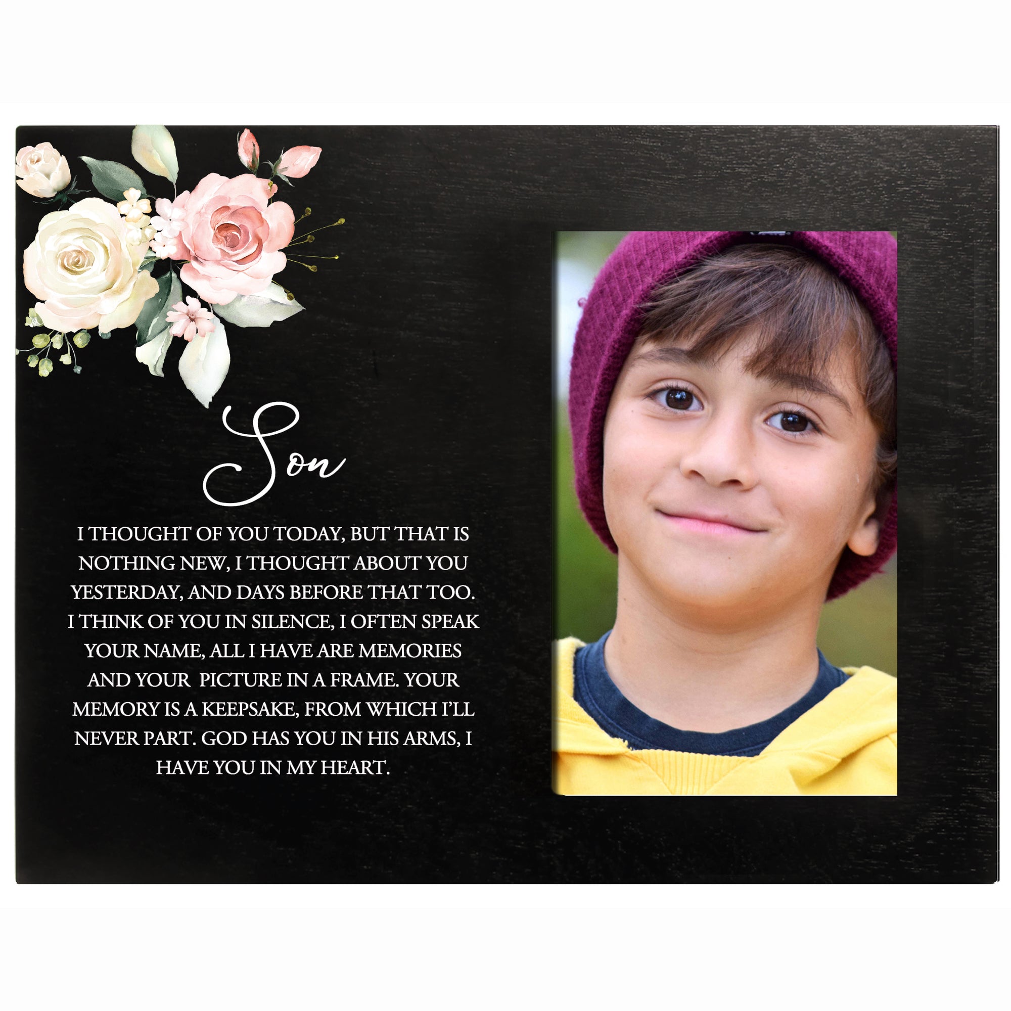 Sentimental Human Memorial Photo Frame Gift Bereavement Gift Idea - Son I thought of you