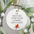 White Ceramic Cardinal Ornament With Everyday Verses Gift Ideas - He Watches Over