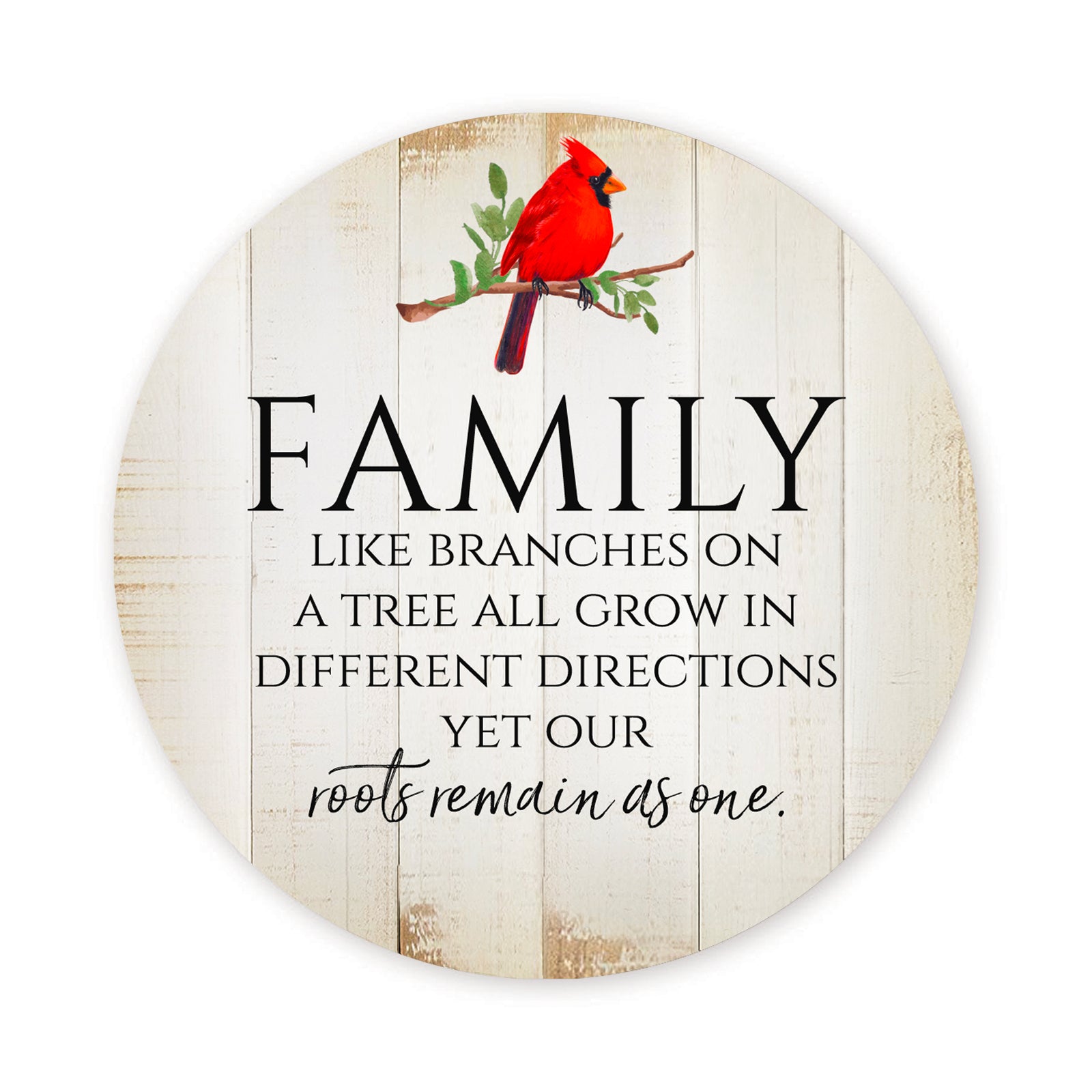 Vintage-Inspired Cardinal Wooden Magnet Printed With Everyday Inspirational Verses Gift Ideas - Family