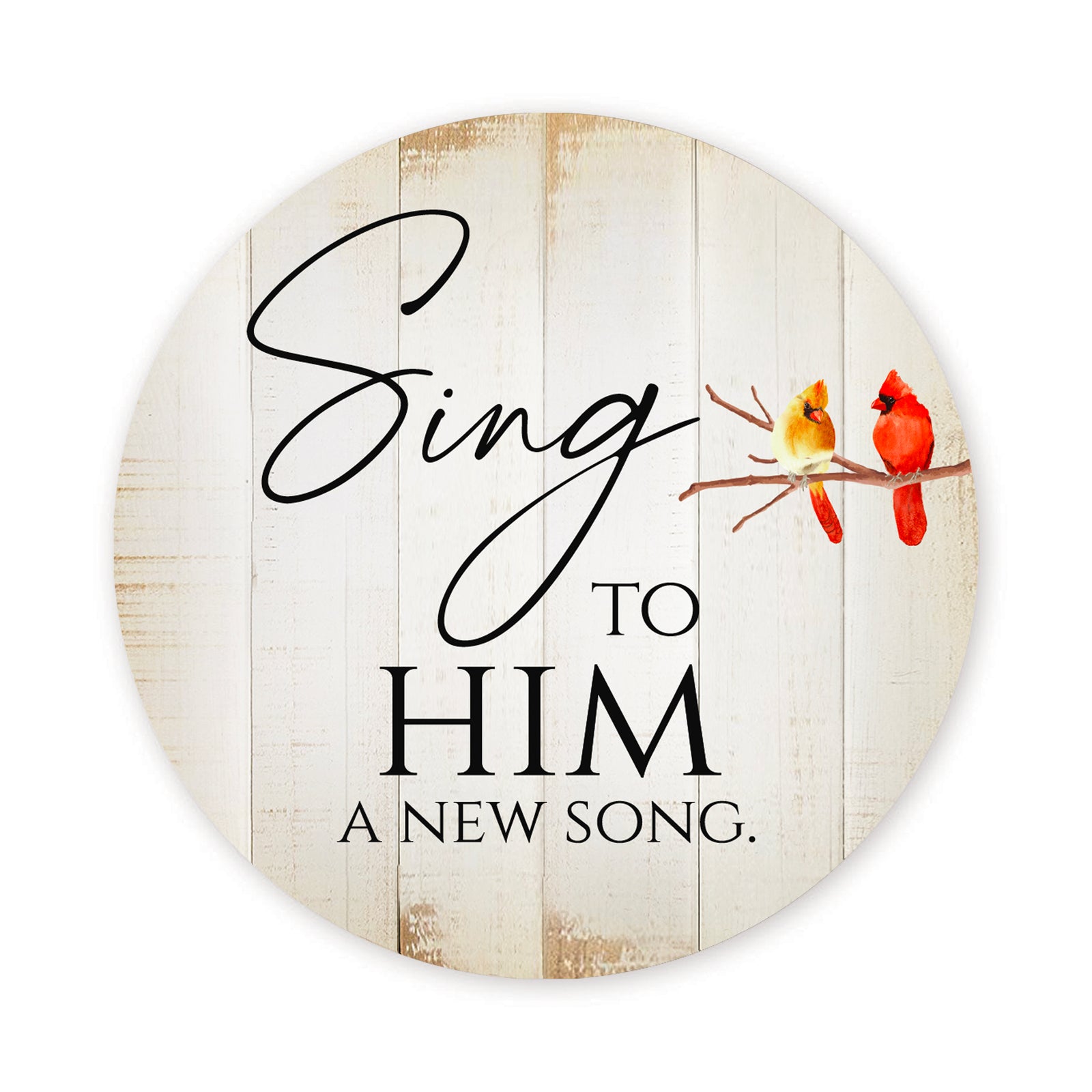 Vintage-Inspired Cardinal Wooden Magnet Printed With Everyday Inspirational Verses Gift Ideas - Sing To Him