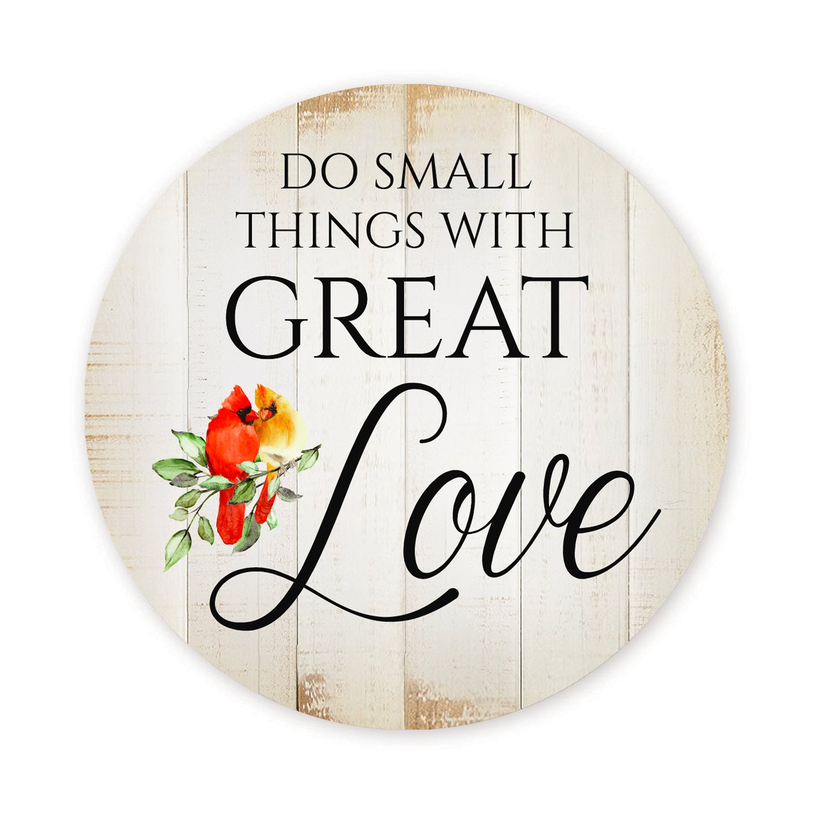 Vintage-Inspired Cardinal Wooden Magnet Printed With Everyday Inspirational Verses Gift Ideas - Do Small Things