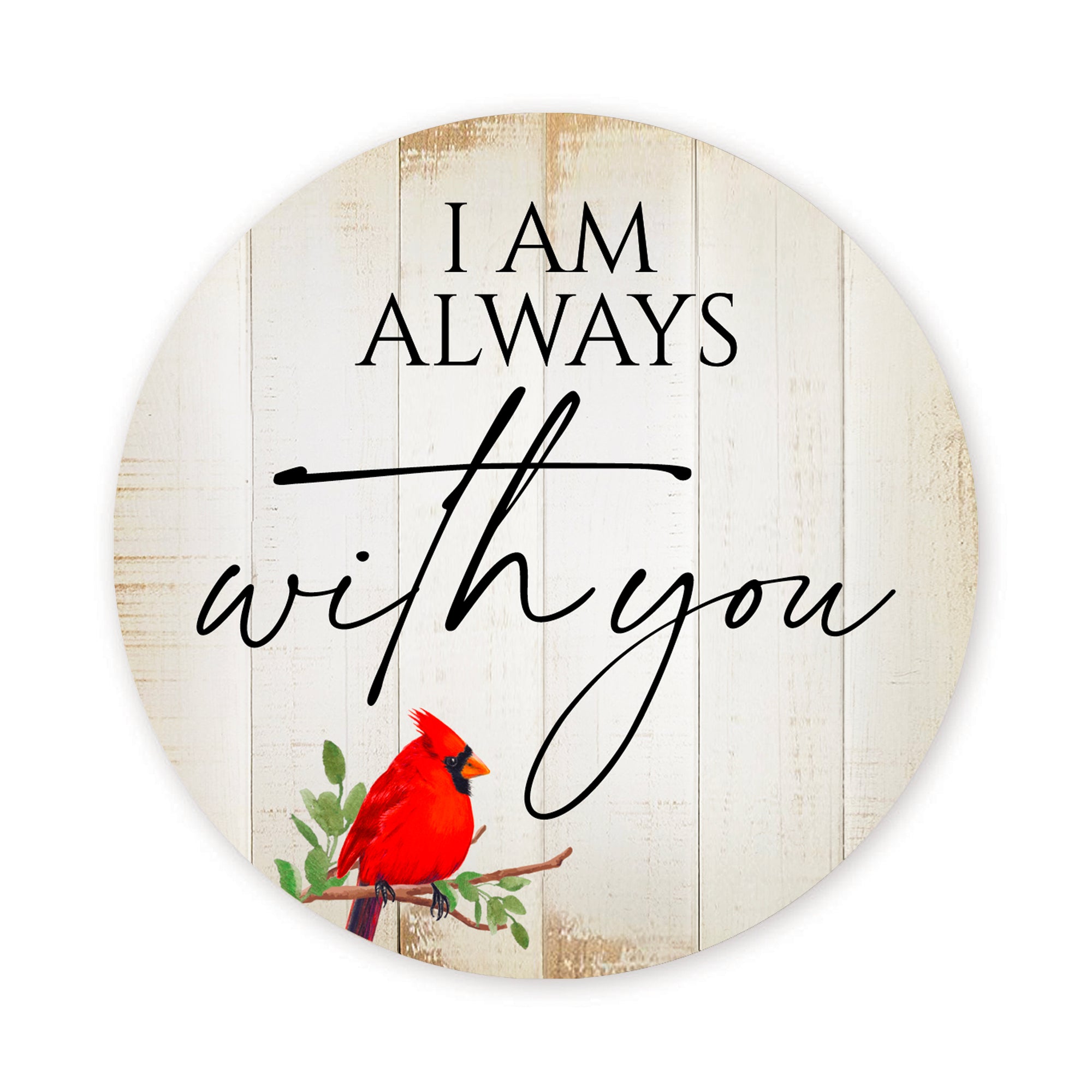Vintage-Inspired Cardinal Wooden Magnet Printed With Everyday Inspirational Verses Gift Ideas - I Am Always