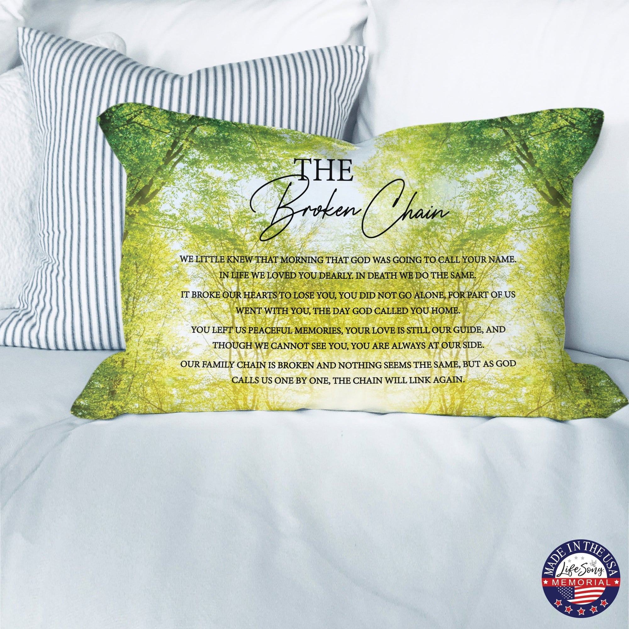 A Memorial Sympathy Throw Pillow, a thoughtful bereavement gift.