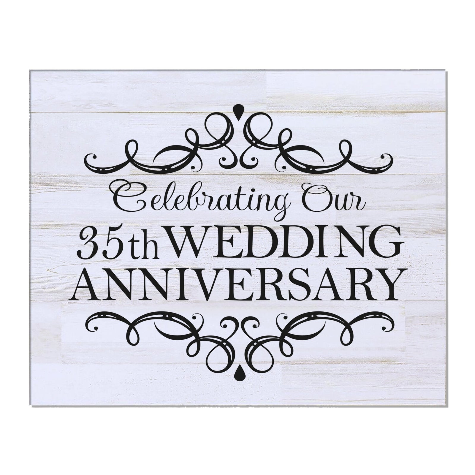 35th Wedding Anniversary Wall Plaque - Celebrating - LifeSong Milestones
