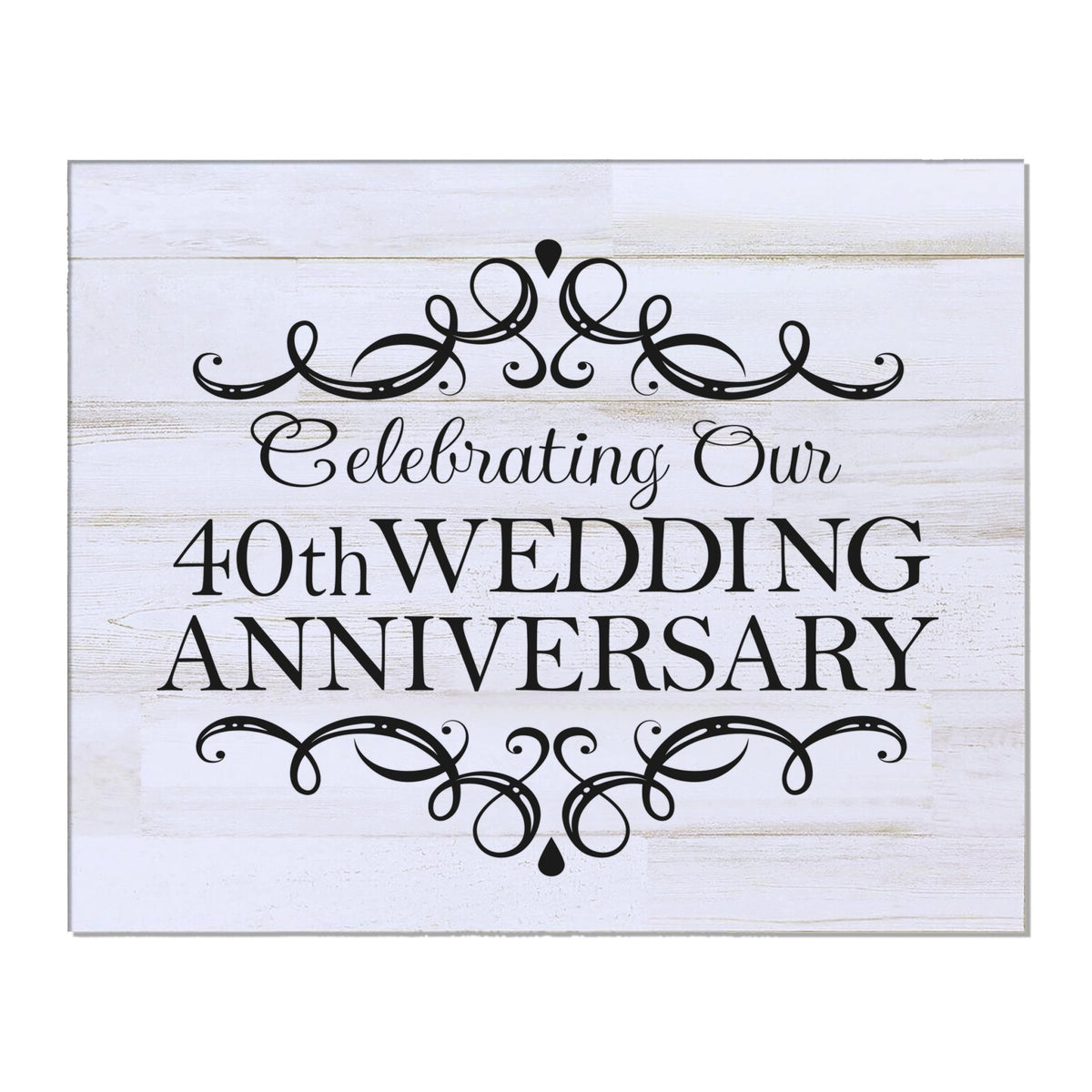 40th Wedding Anniversary Wall Plaque - Celebrating - LifeSong Milestones