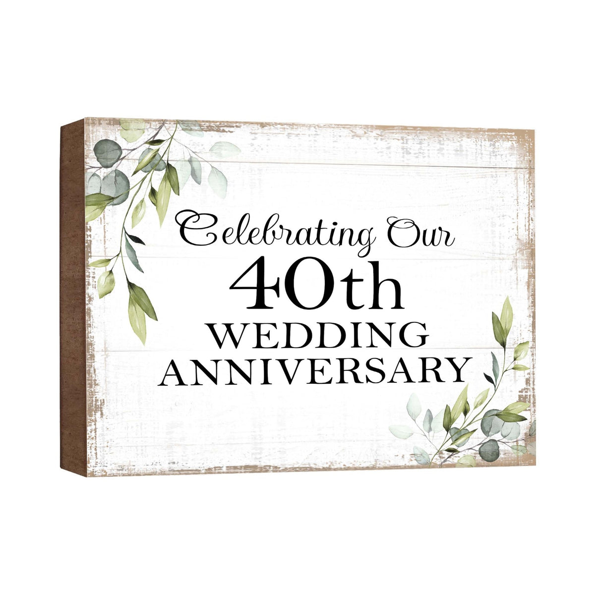 40th Wedding Anniversary Wall Plaque - Celebrating - LifeSong Milestones