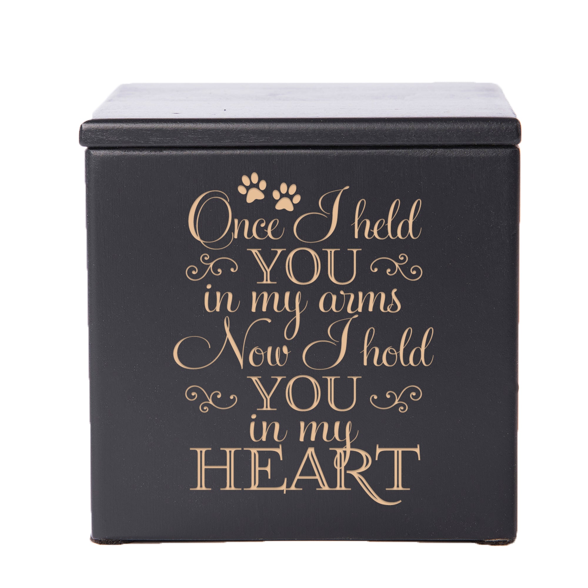 A wooden pet urn crafted with care, designed to hold your beloved pet's ashes.