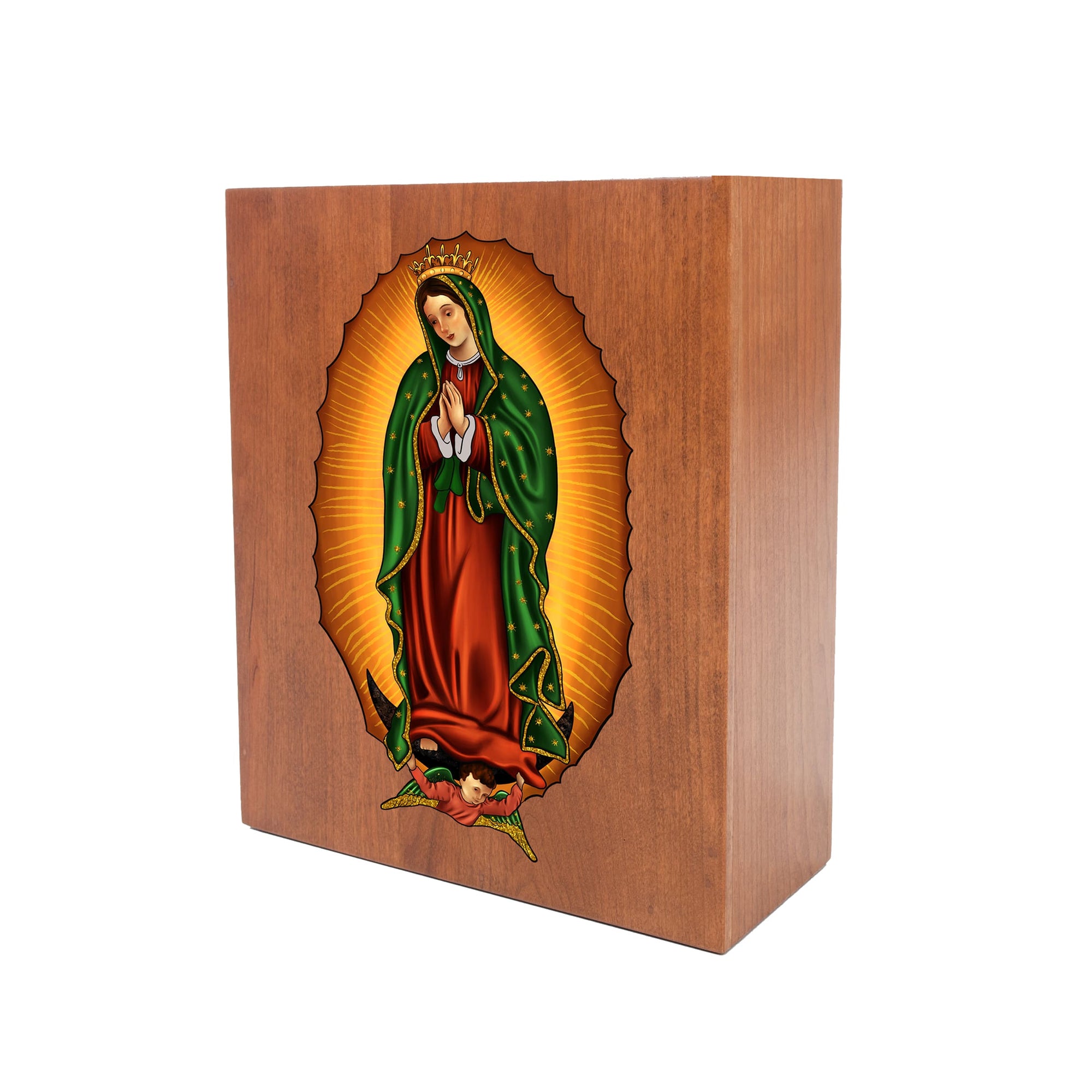Virgin Lady of Guadalupe Memorial Cremation Scattering Urn For Adult Human Ashes In Spanish - Lady of Guadalupe