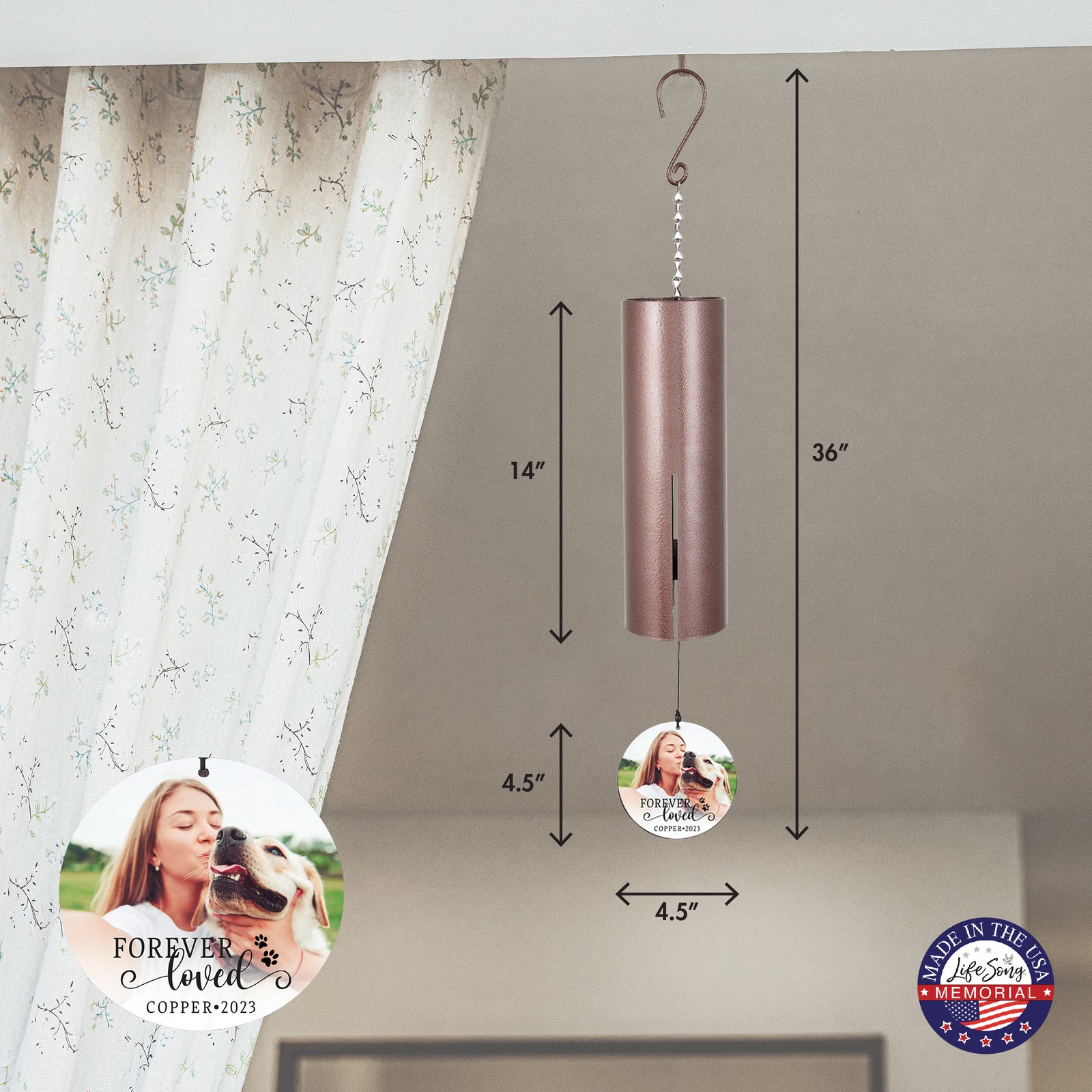 Forever Loved Printed Memorial Wind Chime