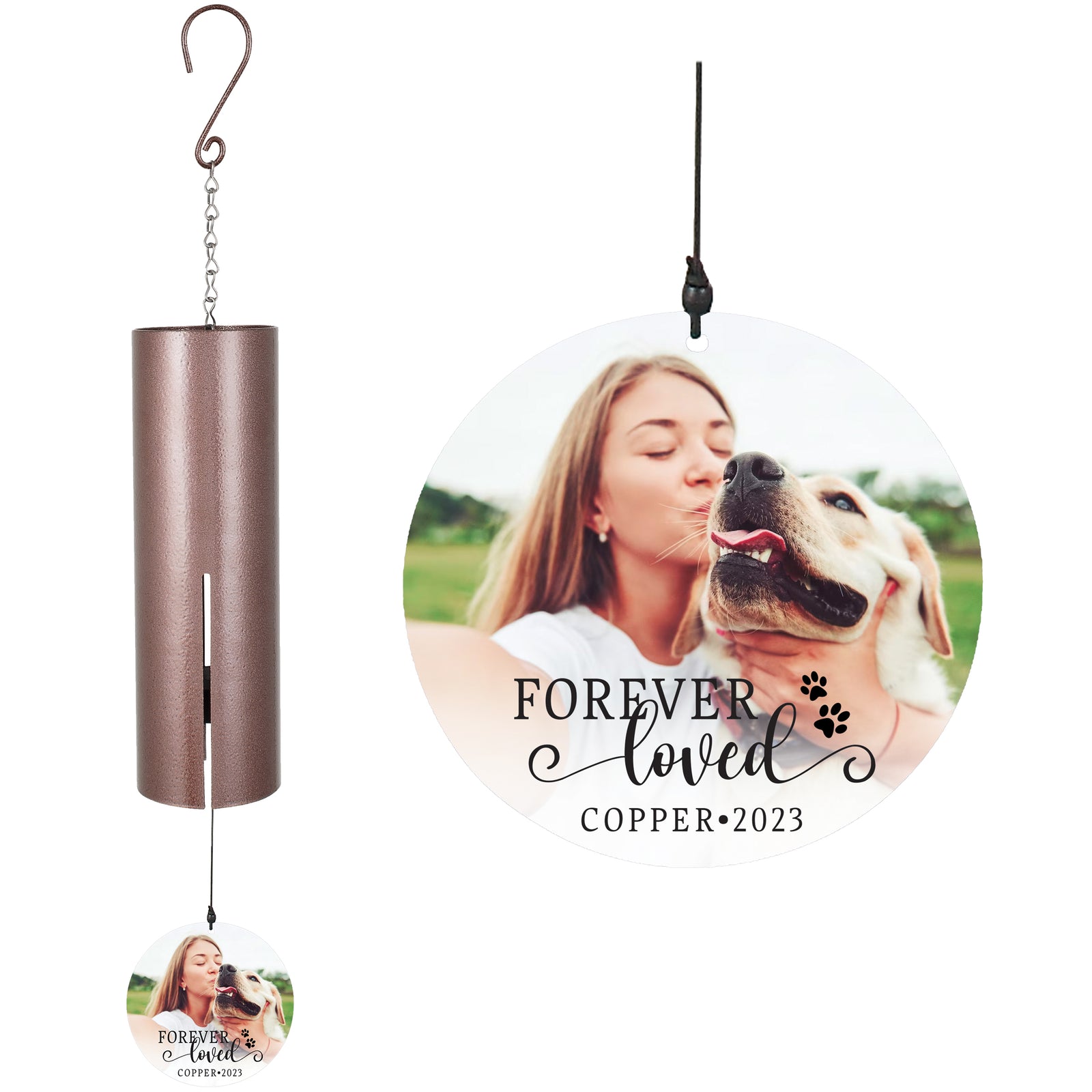 Forever Loved Printed Memorial Wind Chime