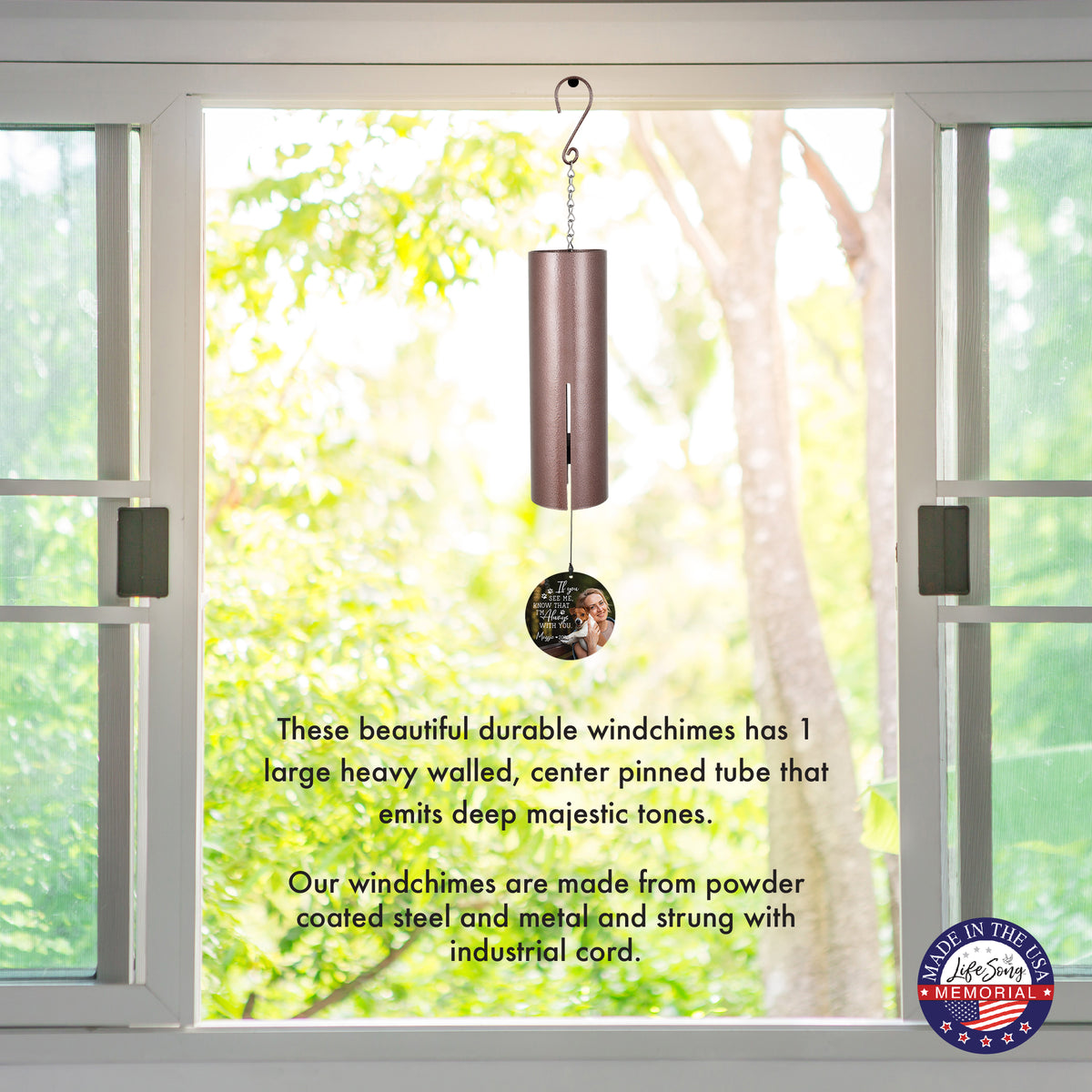 If You See Me, Know I'm Always With You Printed Wind Chime