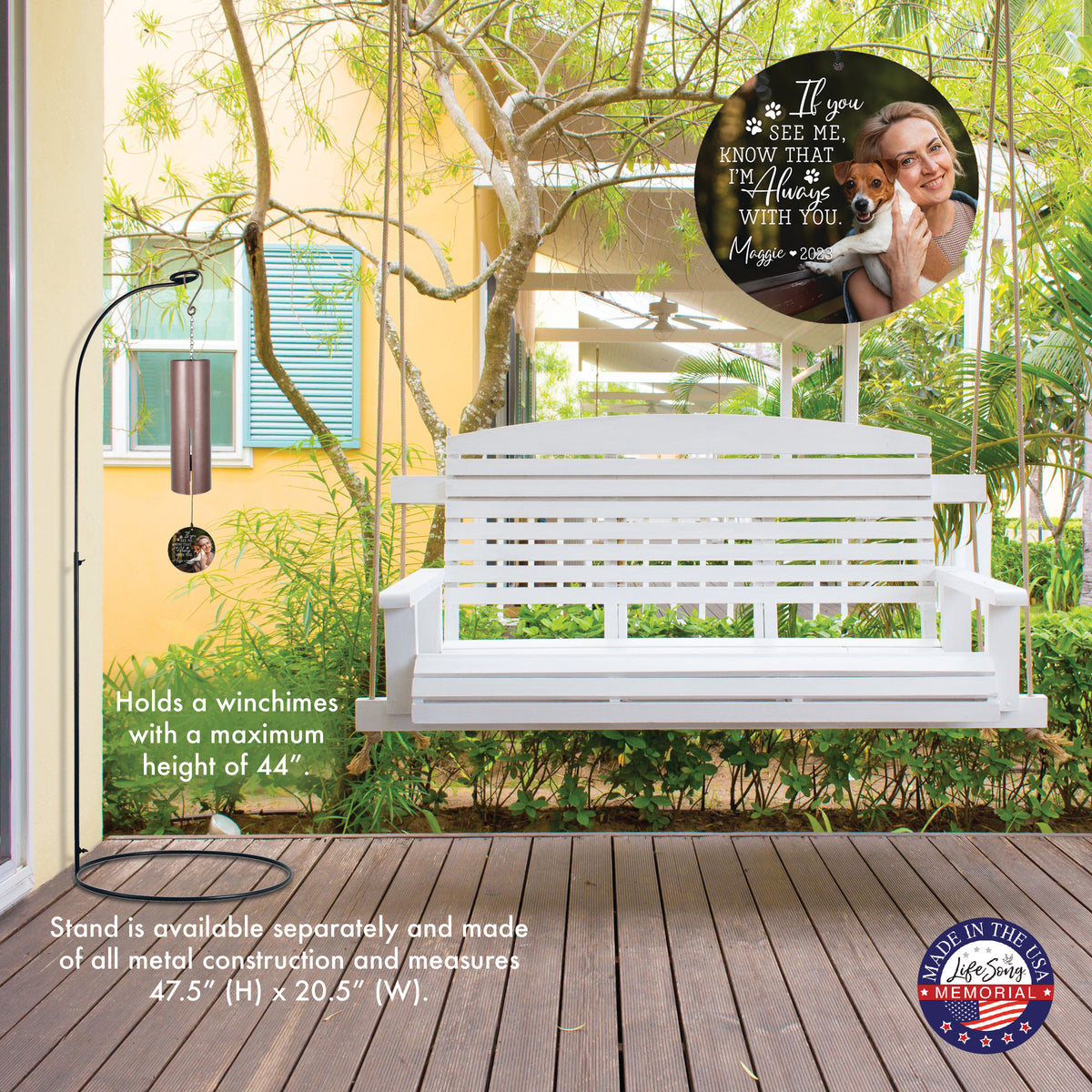If You See Me, Know I'm Always With You Printed Wind Chime