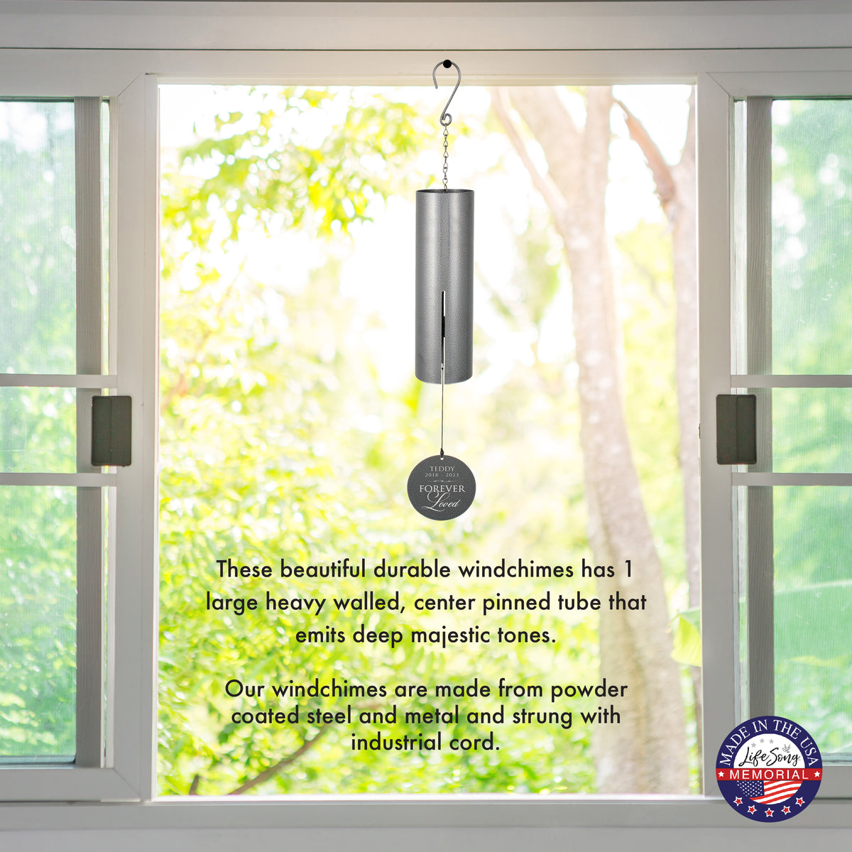 Forever Loved Printed Memorial Wind Chime