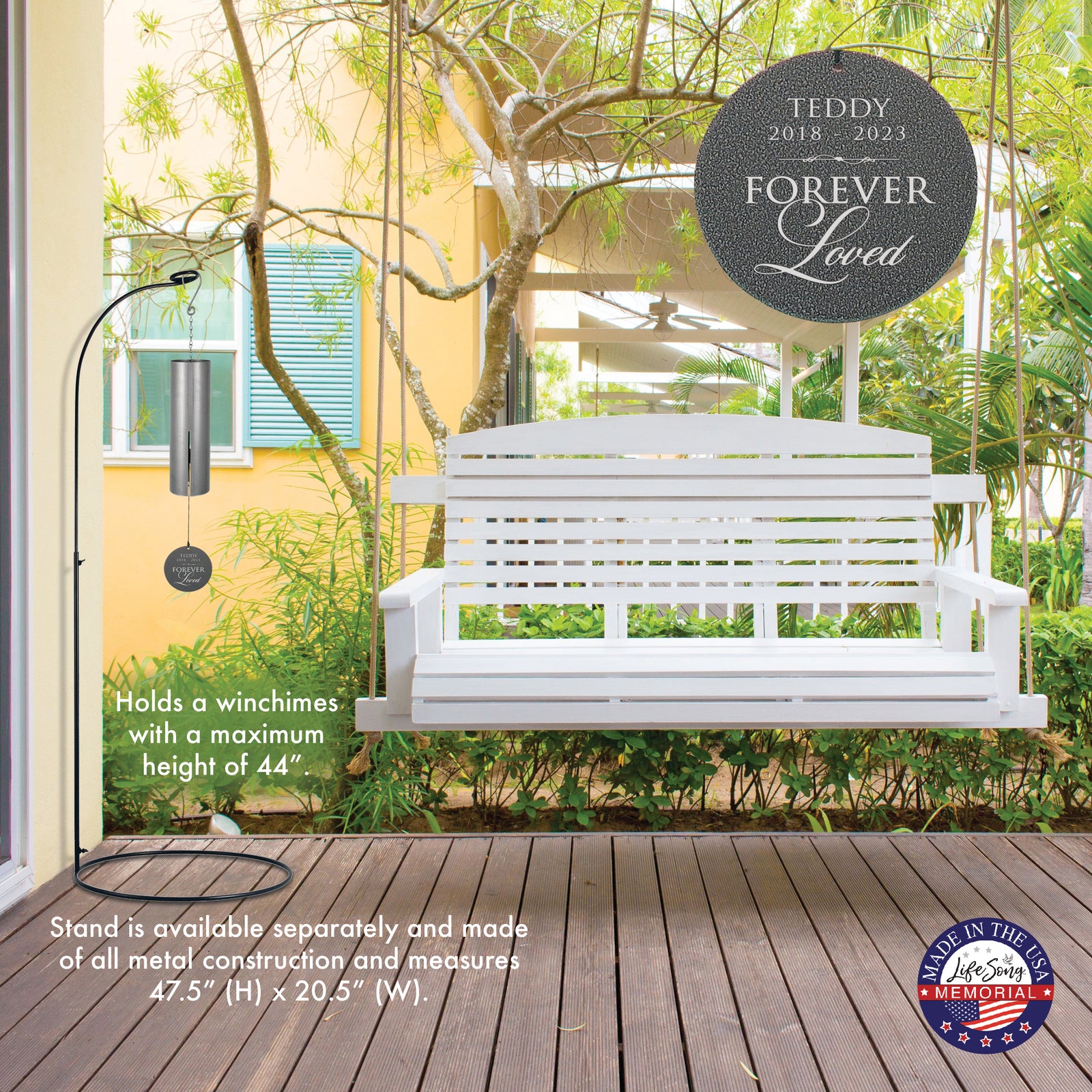 Forever Loved Printed Memorial Wind Chime