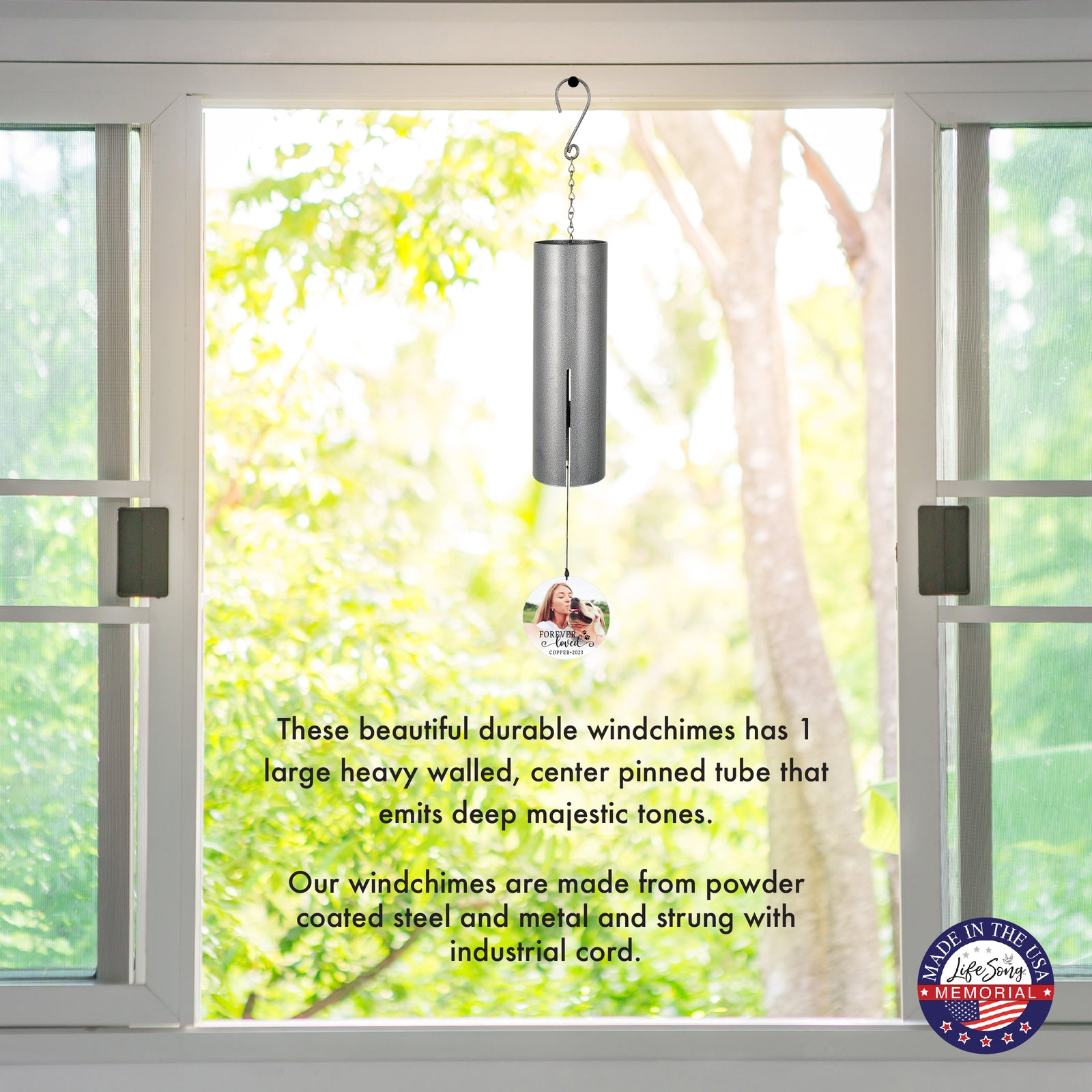 Forever Loved Printed Memorial Wind Chime