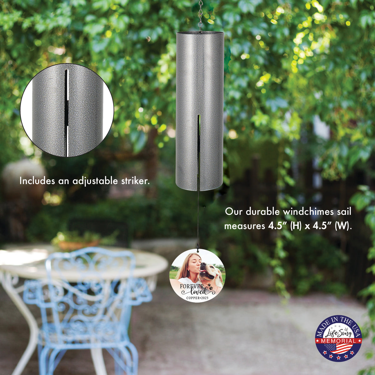 Forever Loved Printed Memorial Wind Chime