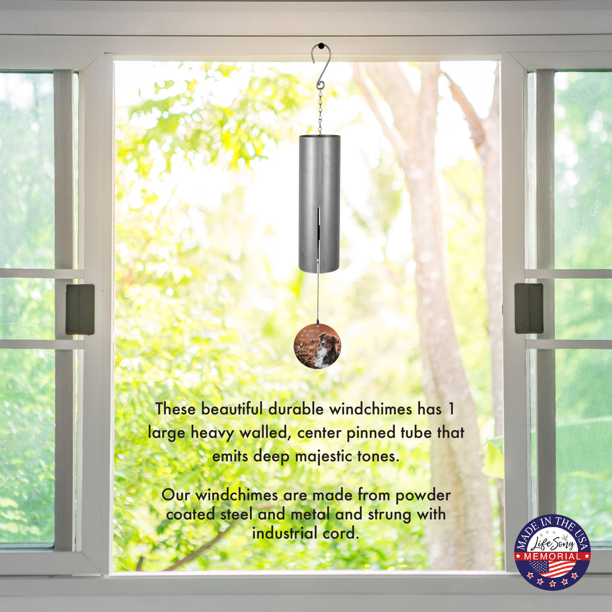 No Longer By My Side Printed Memorial Wind Chime