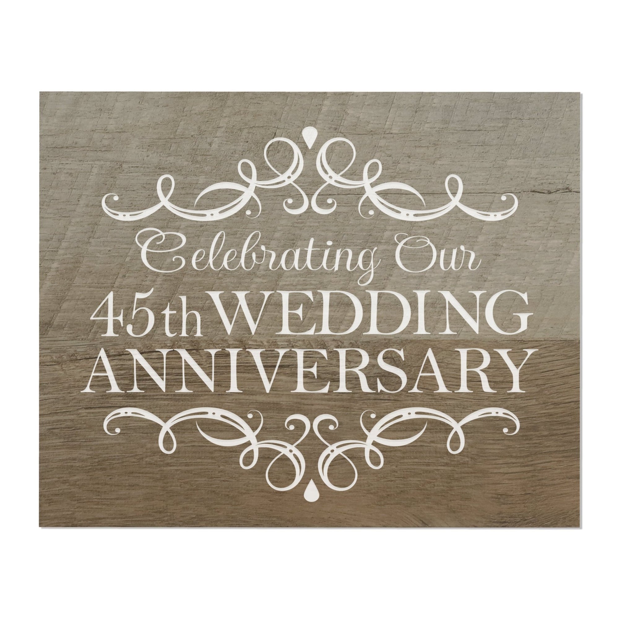 45th Wedding Anniversary Wall Plaque - Celebrating - LifeSong Milestones
