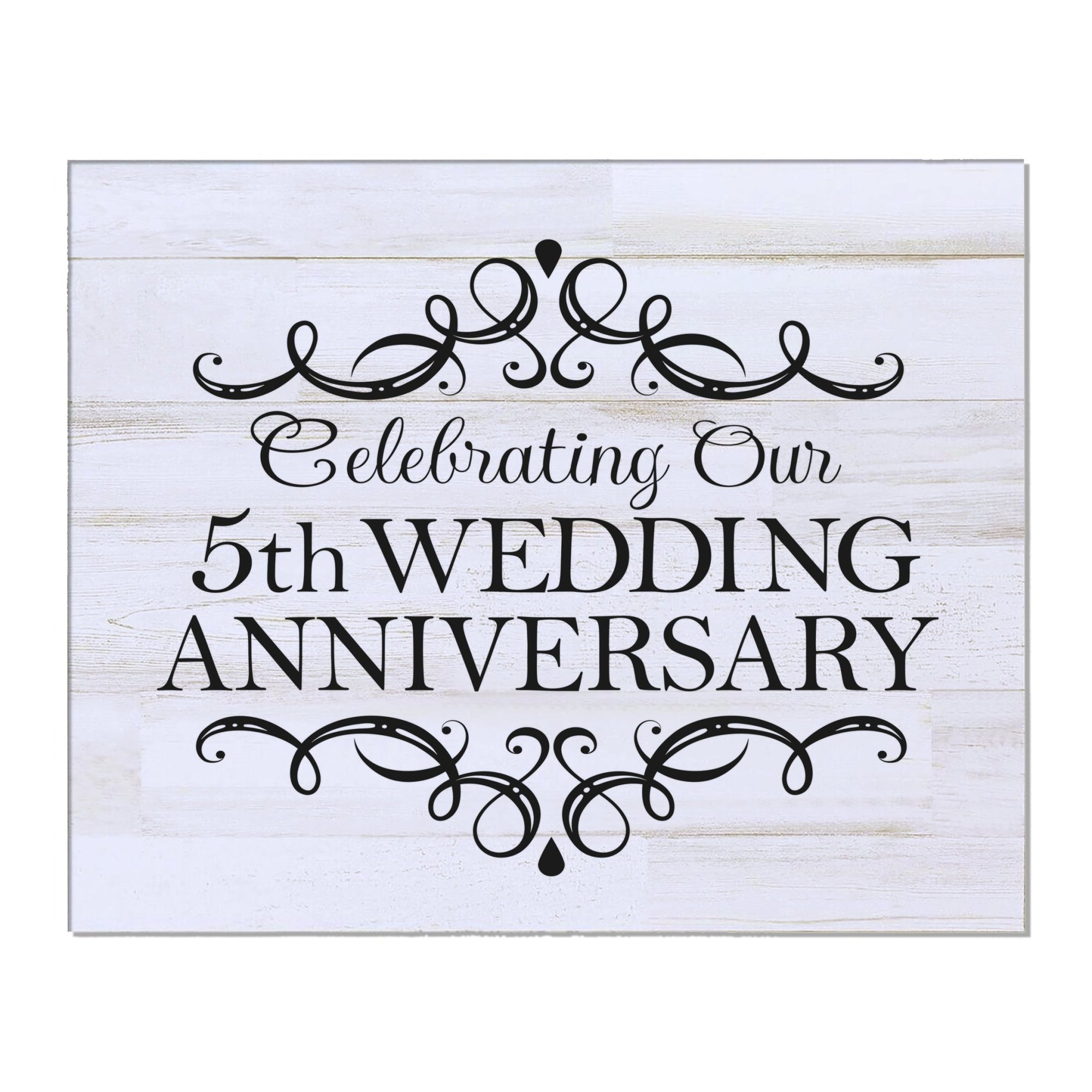 5th Wedding Anniversary Wall Plaque - Celebrating - LifeSong Milestones