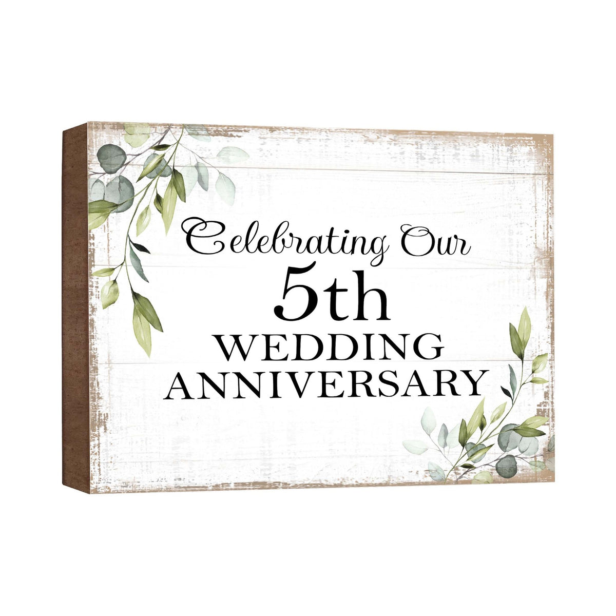 5th Wedding Anniversary Wall Plaque - Celebrating - LifeSong Milestones