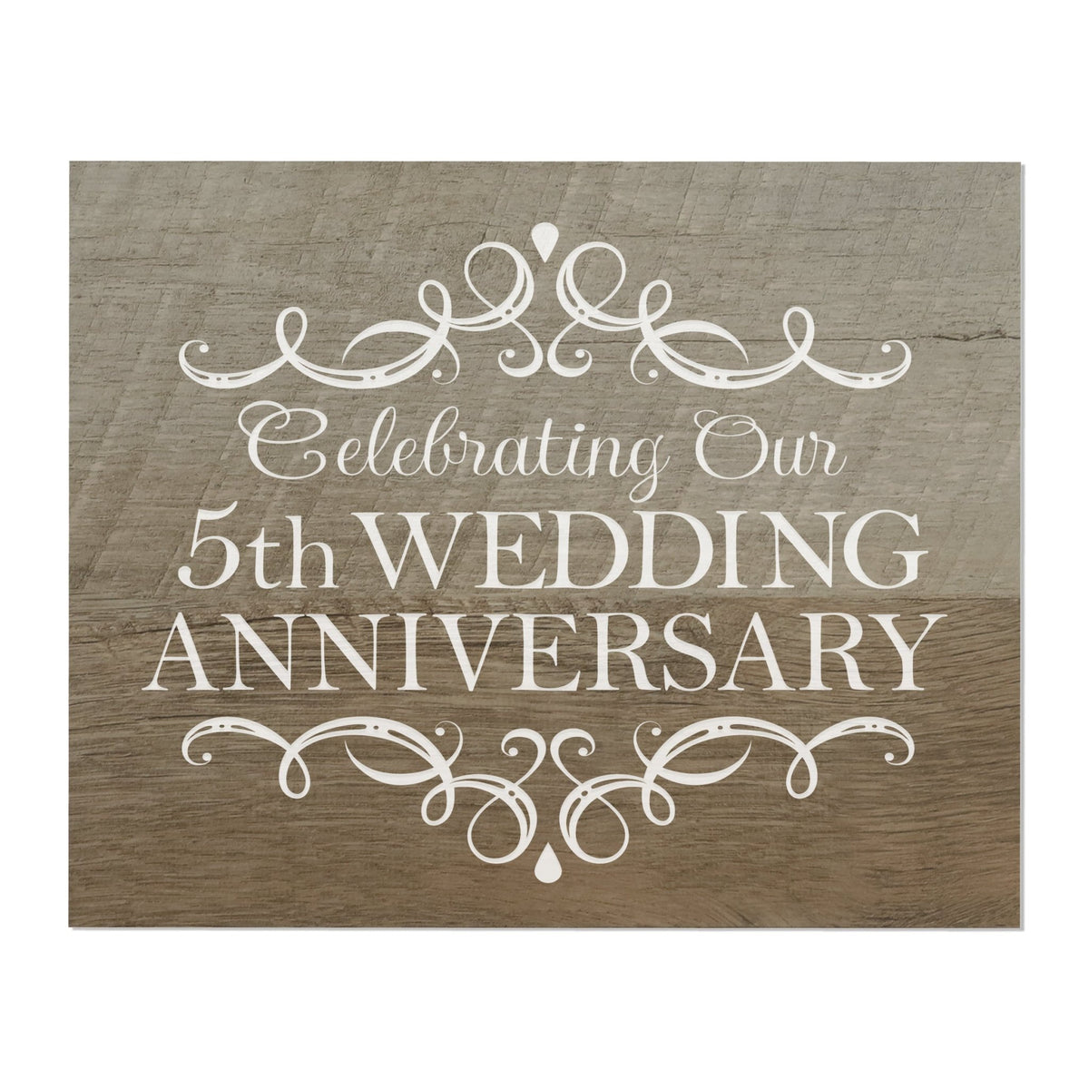 5th Wedding Anniversary Wall Plaque - Celebrating - LifeSong Milestones