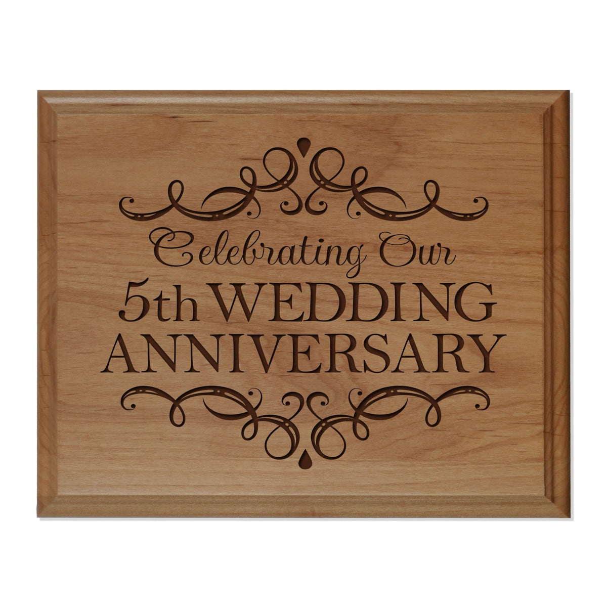 5th Wedding Anniversary Wall Plaque - Celebrating - LifeSong Milestones