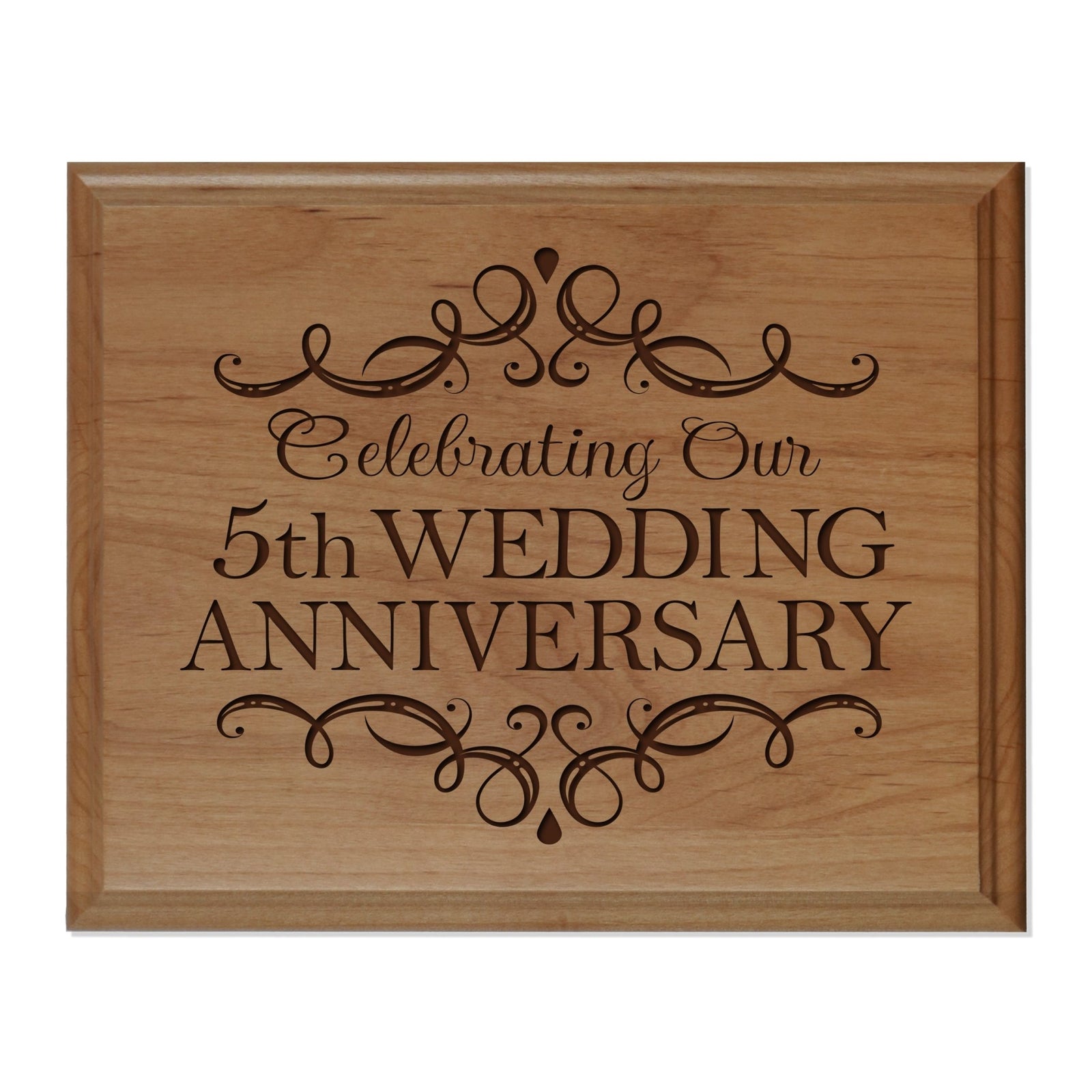 5th Wedding Anniversary Wall Plaque - Celebrating - LifeSong Milestones
