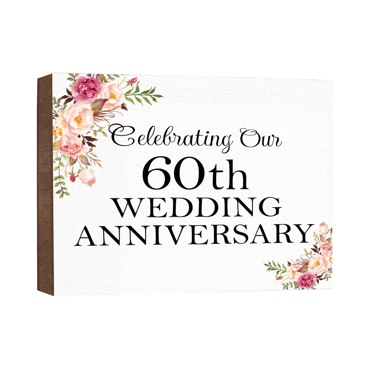 60th Wedding Anniversary Wall Plaque - Celebrating - LifeSong Milestones
