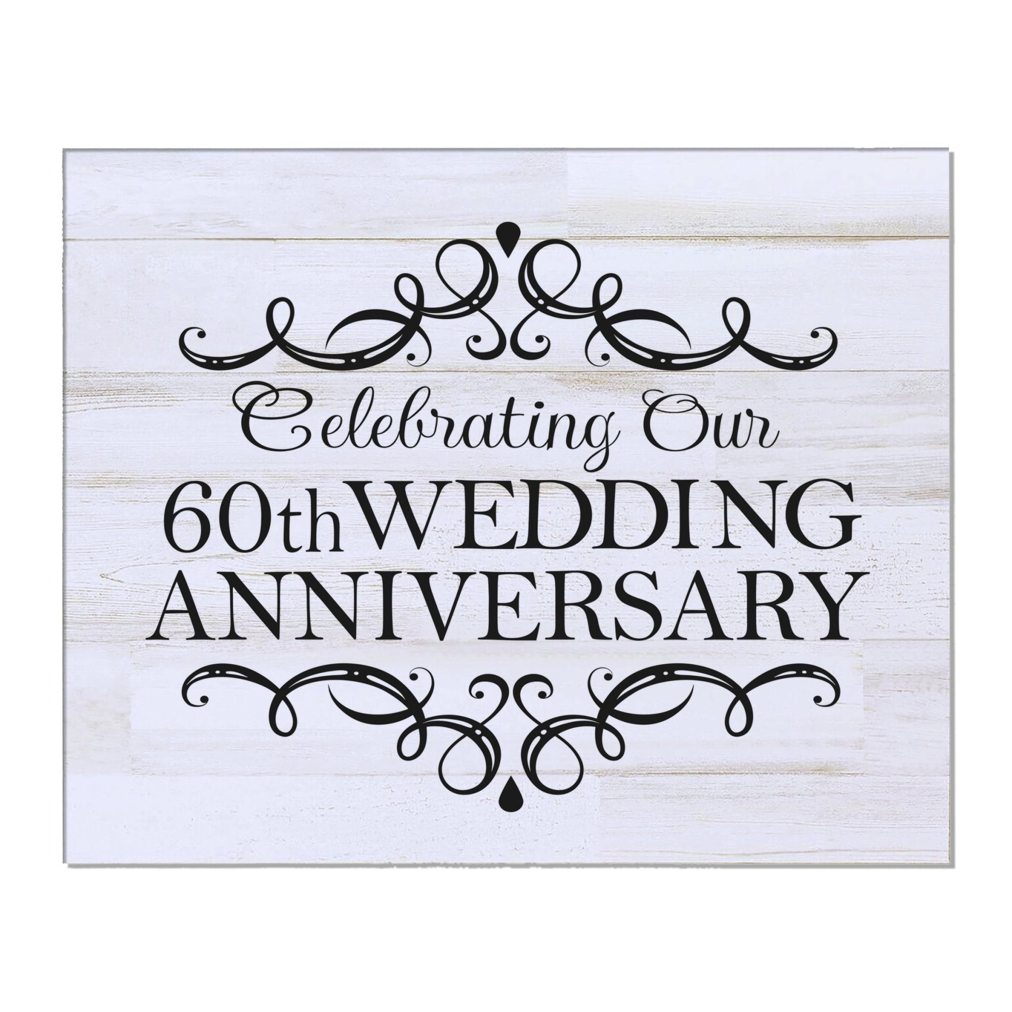 60th Wedding Anniversary Wall Plaque - Celebrating - LifeSong Milestones