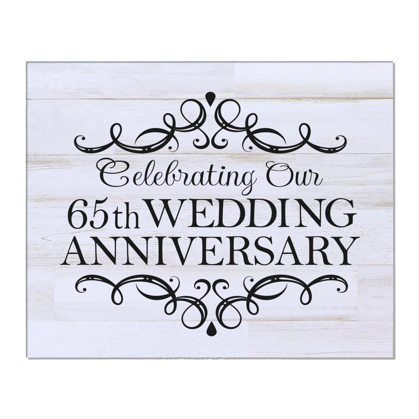 65th Wedding Anniversary Wall Plaque - Celebrating - LifeSong Milestones