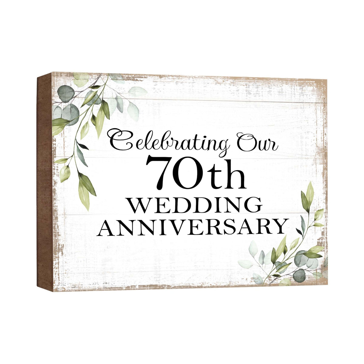 70th Wedding Anniversary Wall Plaque - Celebrating - LifeSong Milestones