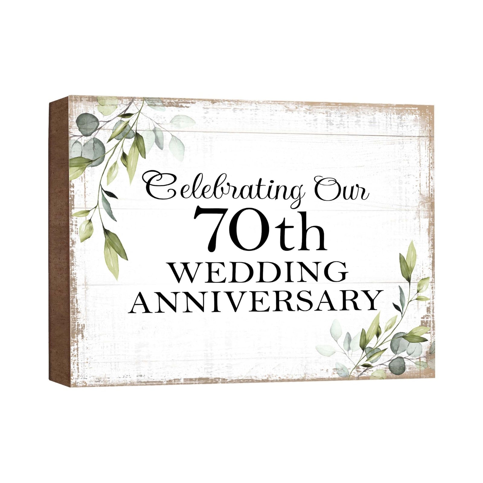 70th Wedding Anniversary Wall Plaque - Celebrating - LifeSong Milestones