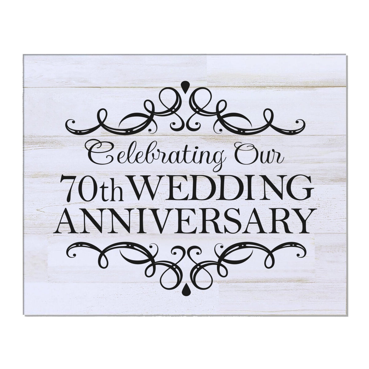 70th Wedding Anniversary Wall Plaque - Celebrating - LifeSong Milestones