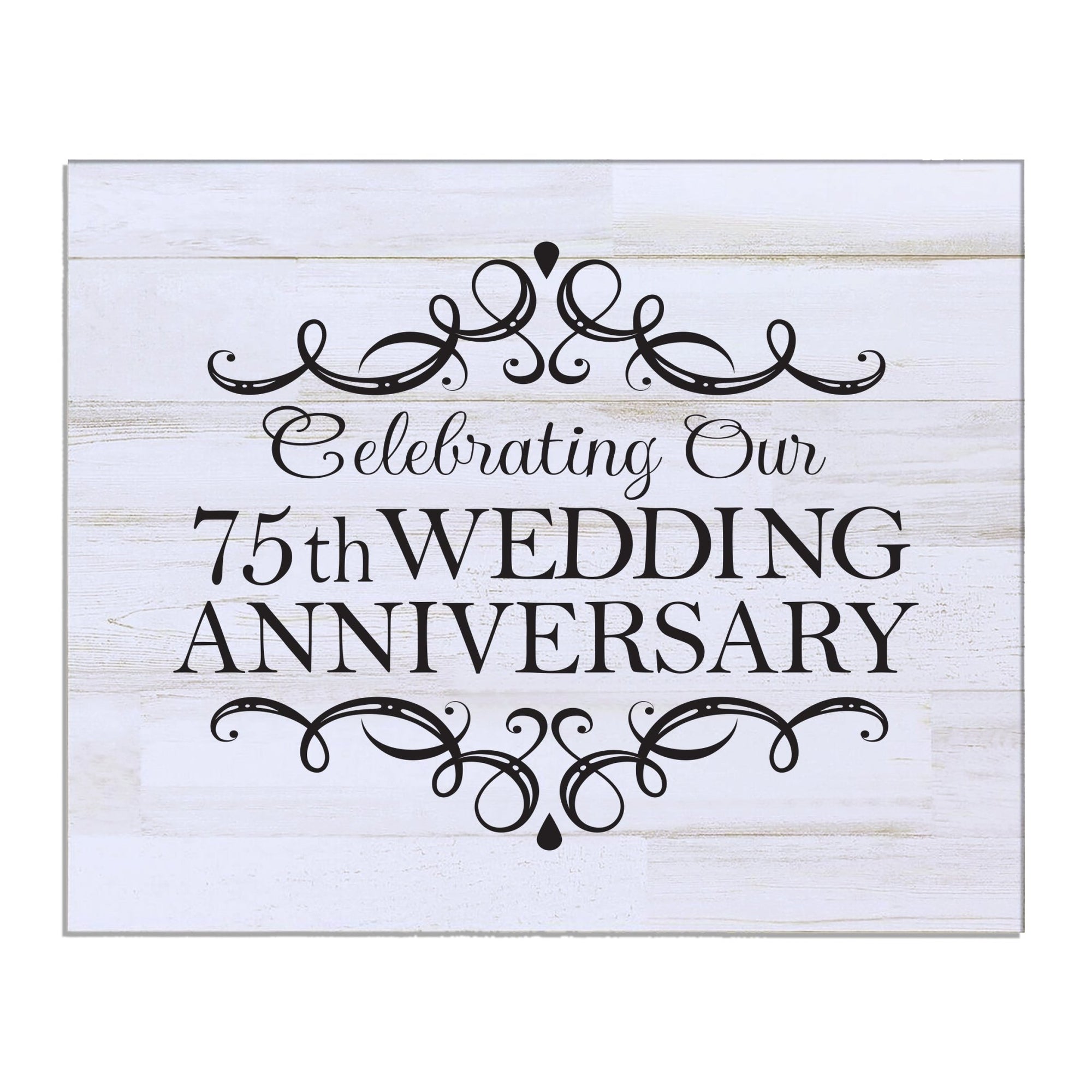 75th Wedding Anniversary Wall Plaque - Celebrating - LifeSong Milestones