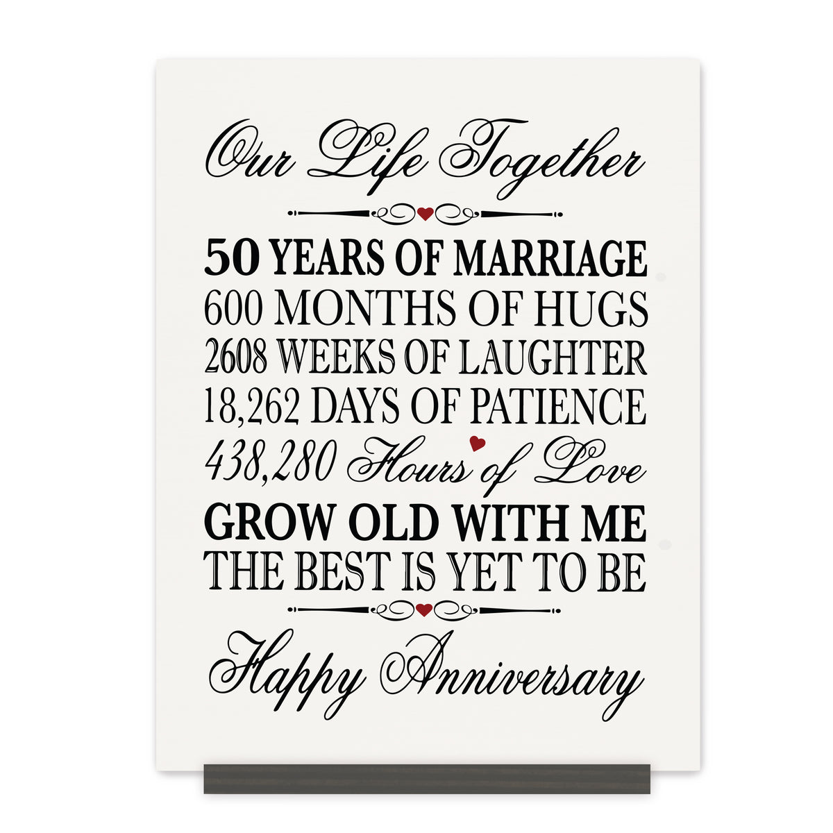 LifeSong Milestones 50th Anniversary Wall Plaque for Couples