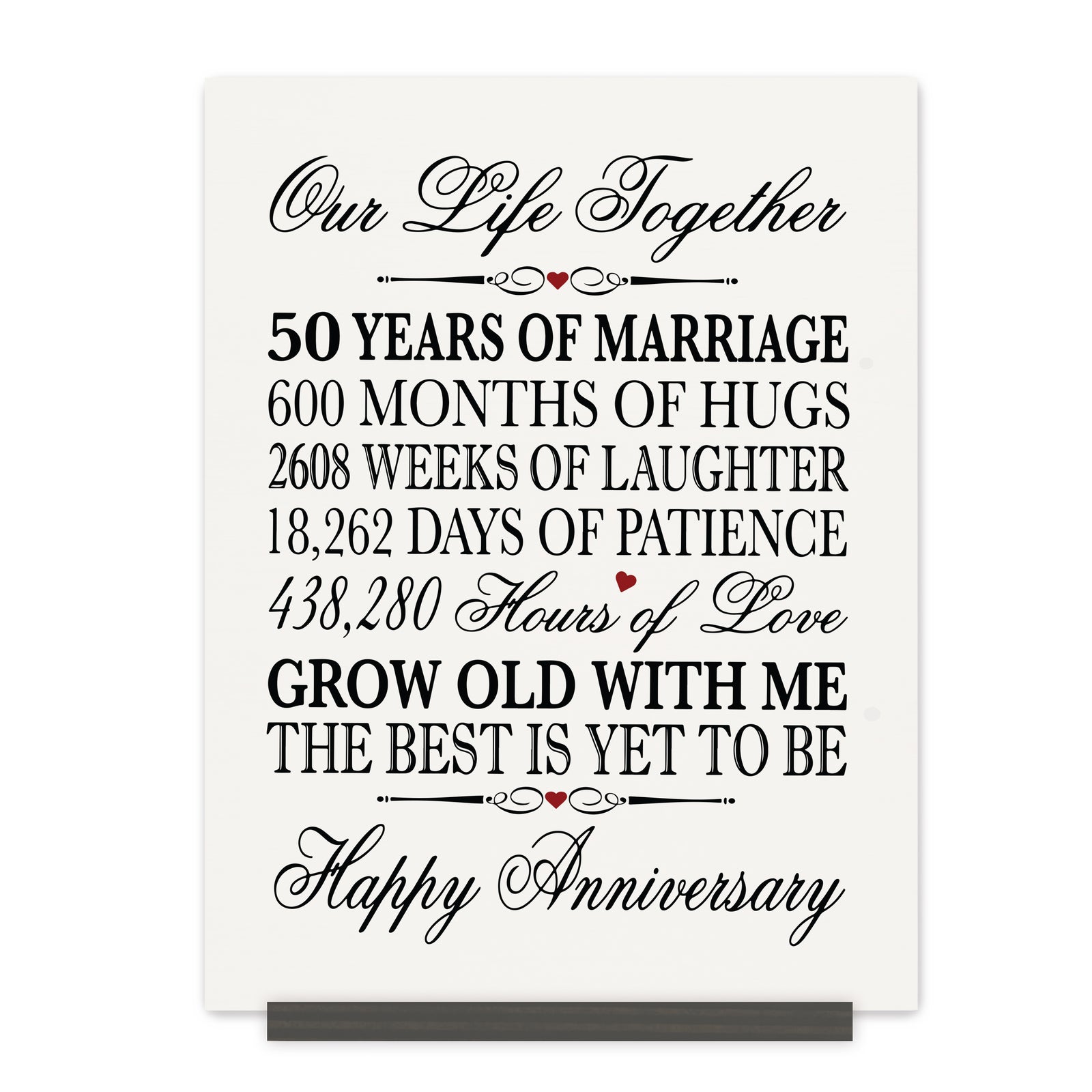 LifeSong Milestones 50th Anniversary Wall Plaque for Couples
