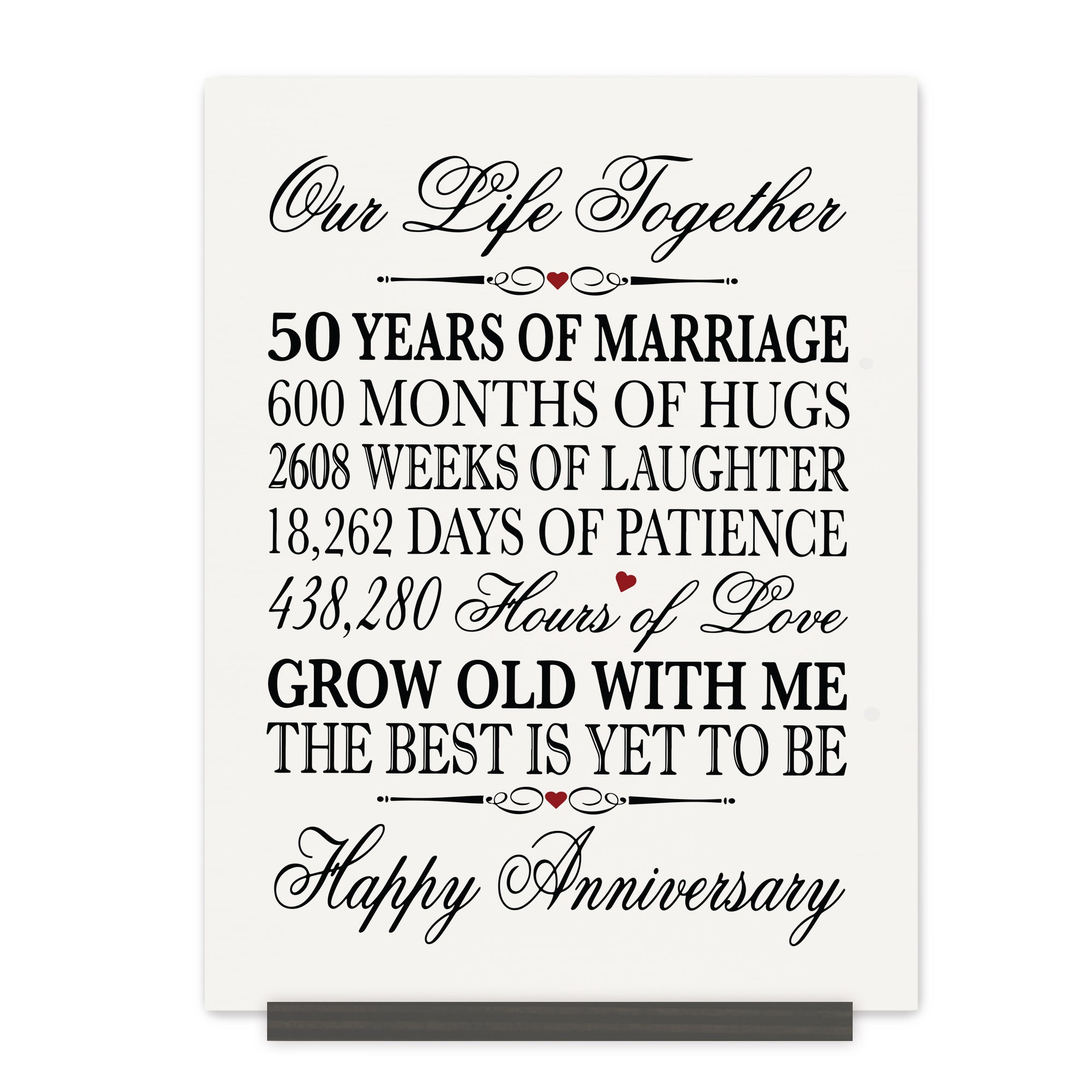 LifeSong Milestones 50th Anniversary Wall Plaque for Couples