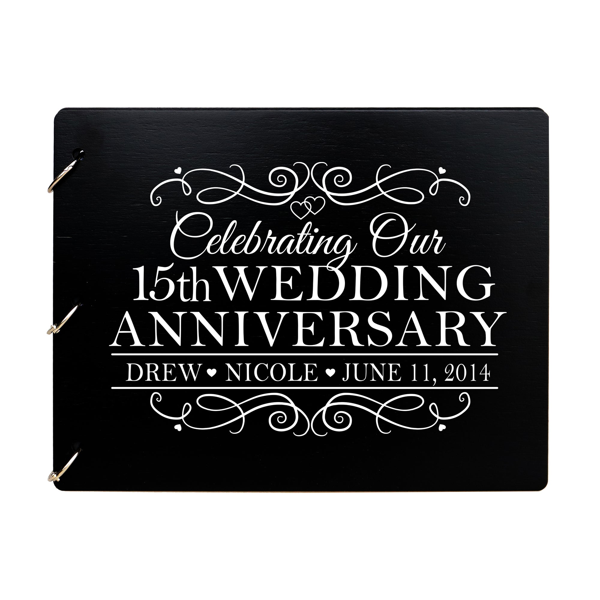 LifeSong Milestones Personalized Guestbook Sign for 15th Wedding Anniversary Gift Ideas
