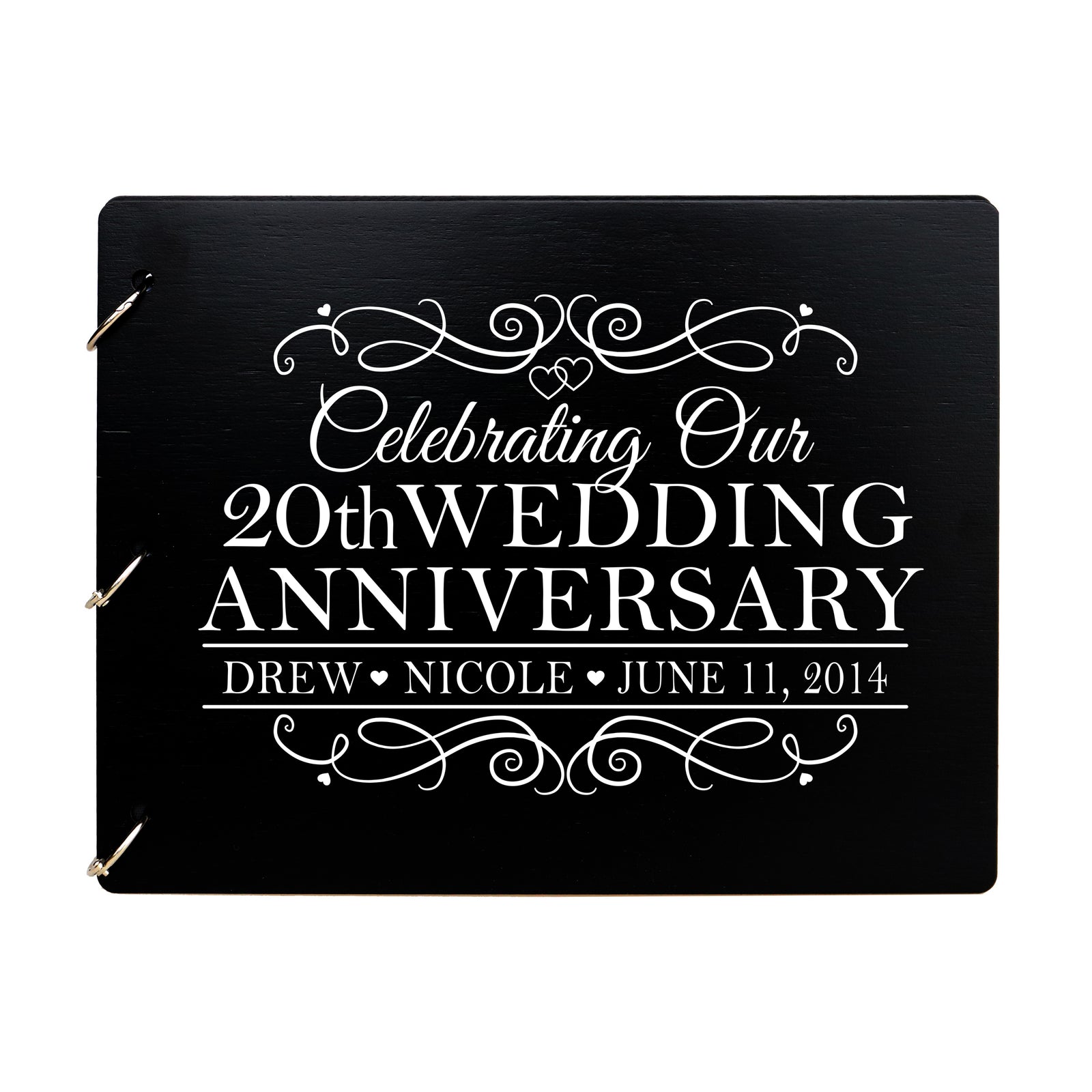 LifeSong Milestones Personalized Guestbook Sign for 20th Wedding Anniversary Gift