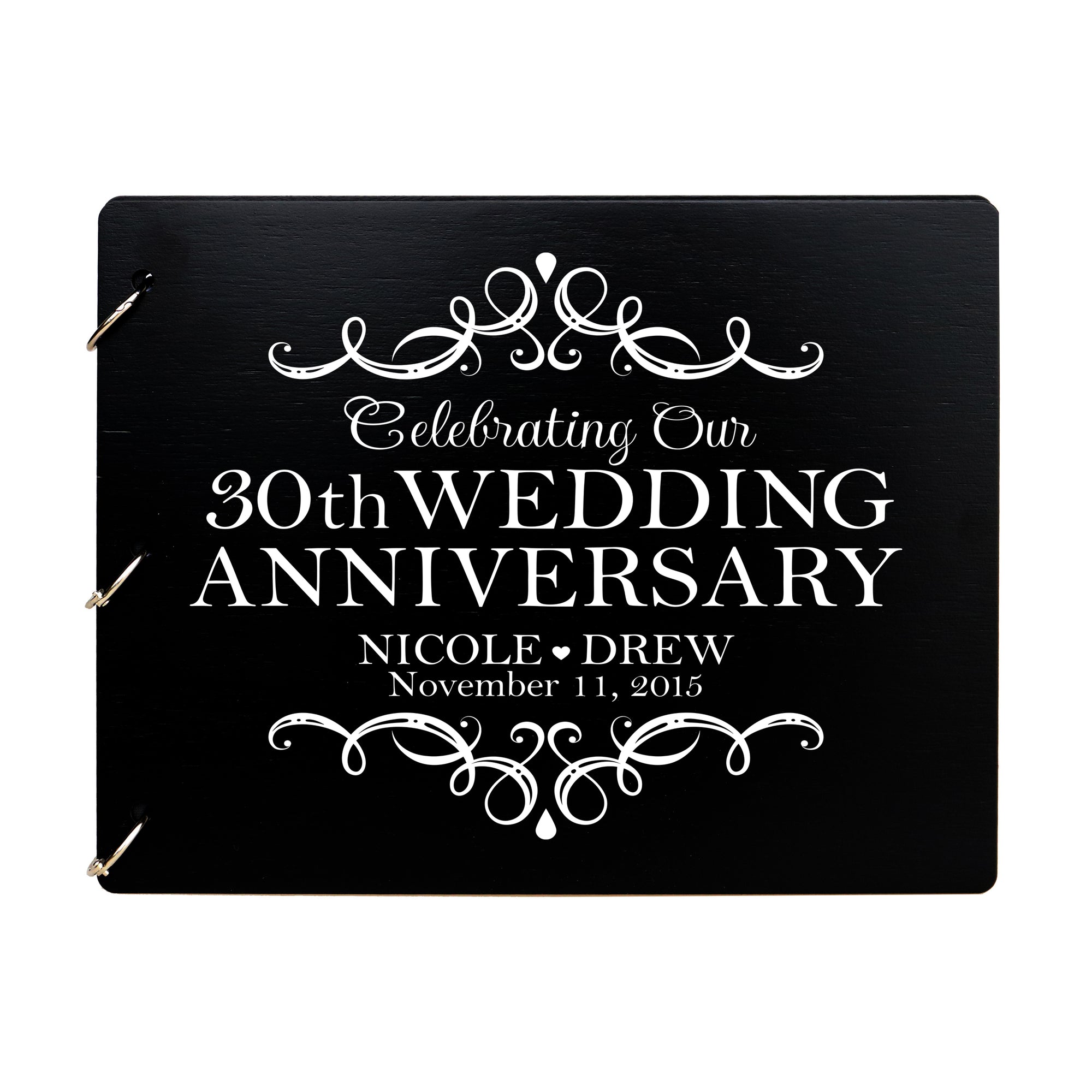 LifeSong Milestones Personalized Guestbook Sign for 30th Wedding Anniversary Gift Ideas