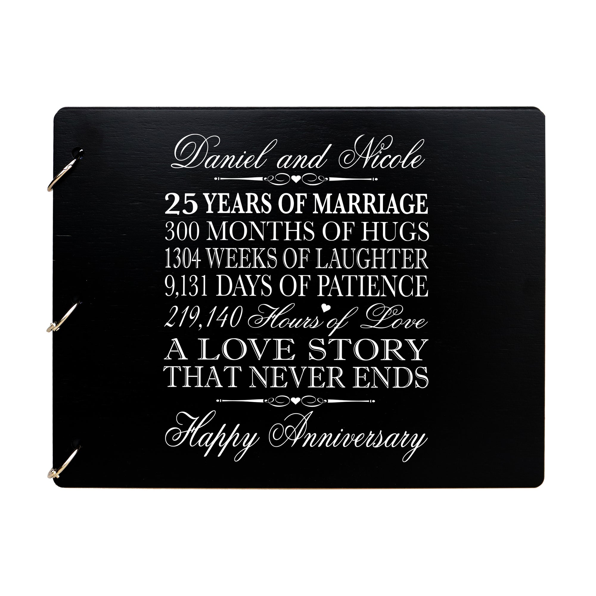 LifeSong Milestones Personalized Guestbook Sign for 20th Wedding Anniversary Gift Ideas