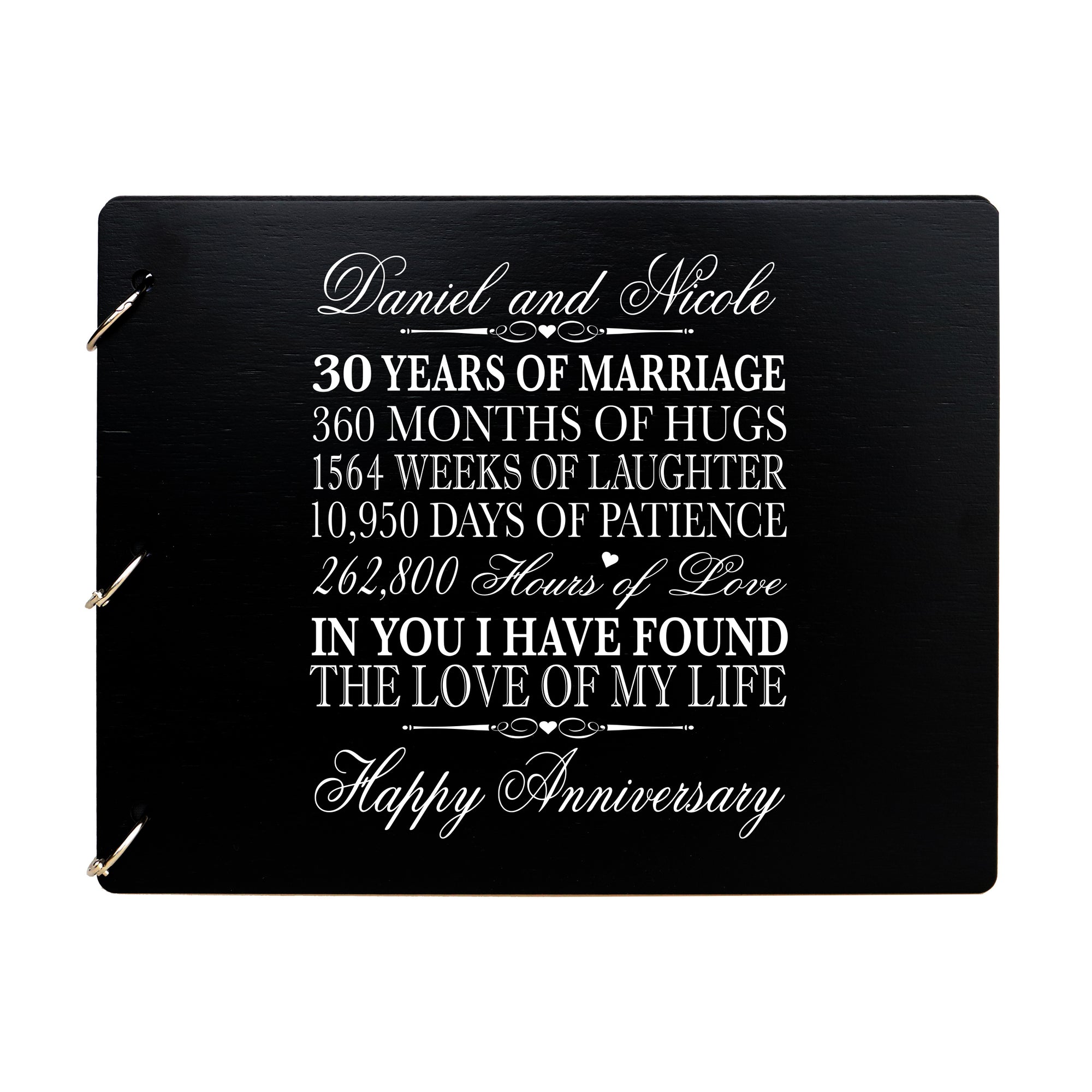 LifeSong Milestones Personalized Guestbook Sign for 30th Wedding Anniversary Gift Ideas