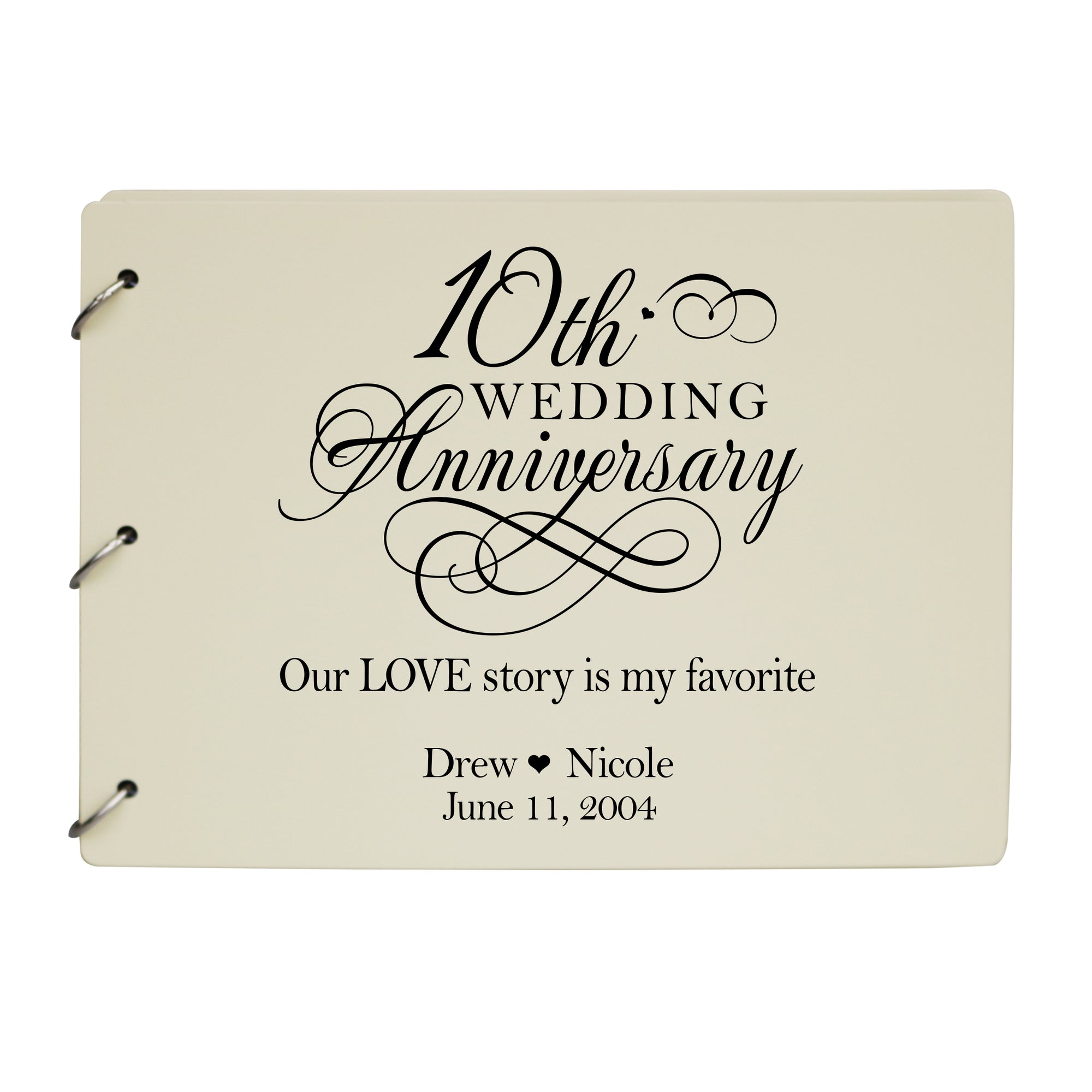 LifeSong Milestones Personalized Guestbook Sign for 10th Wedding Anniversary Gift Ideas