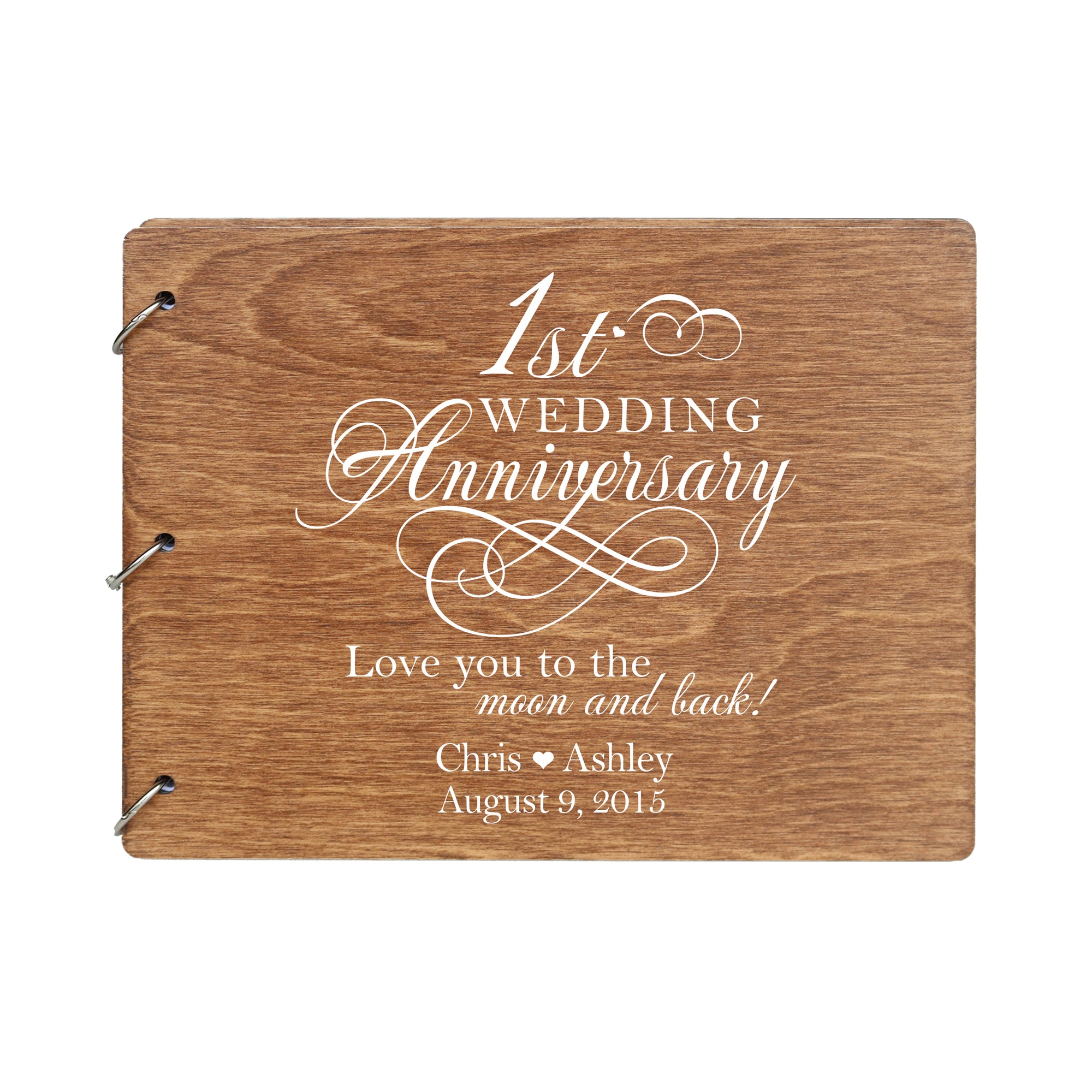 LifeSong Milestones Personalized Guestbook Sign for 1st Wedding Anniversary Gift Ideas