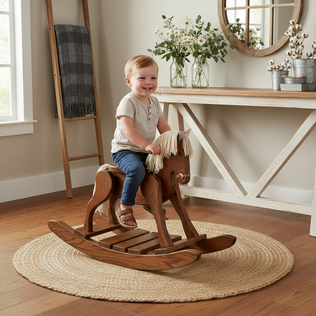 Personalized Wooden Rocking Horse For Boys And Girls