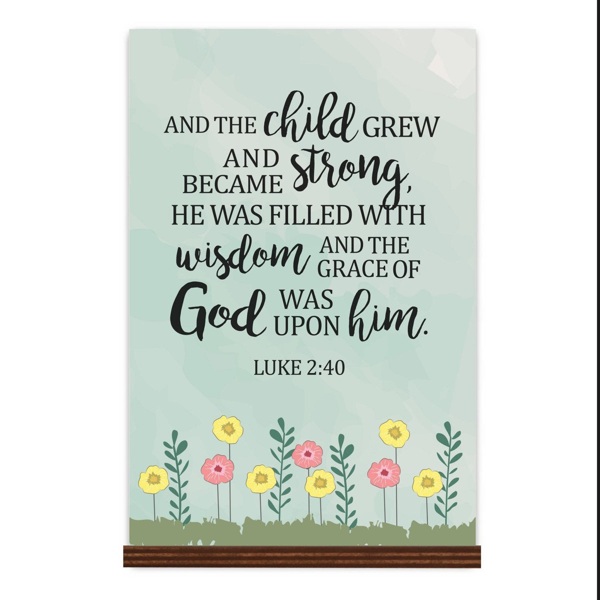 Baptism Wooden Sign Home Decor Gift For Godchild - And The Child Grew - LifeSong Milestones