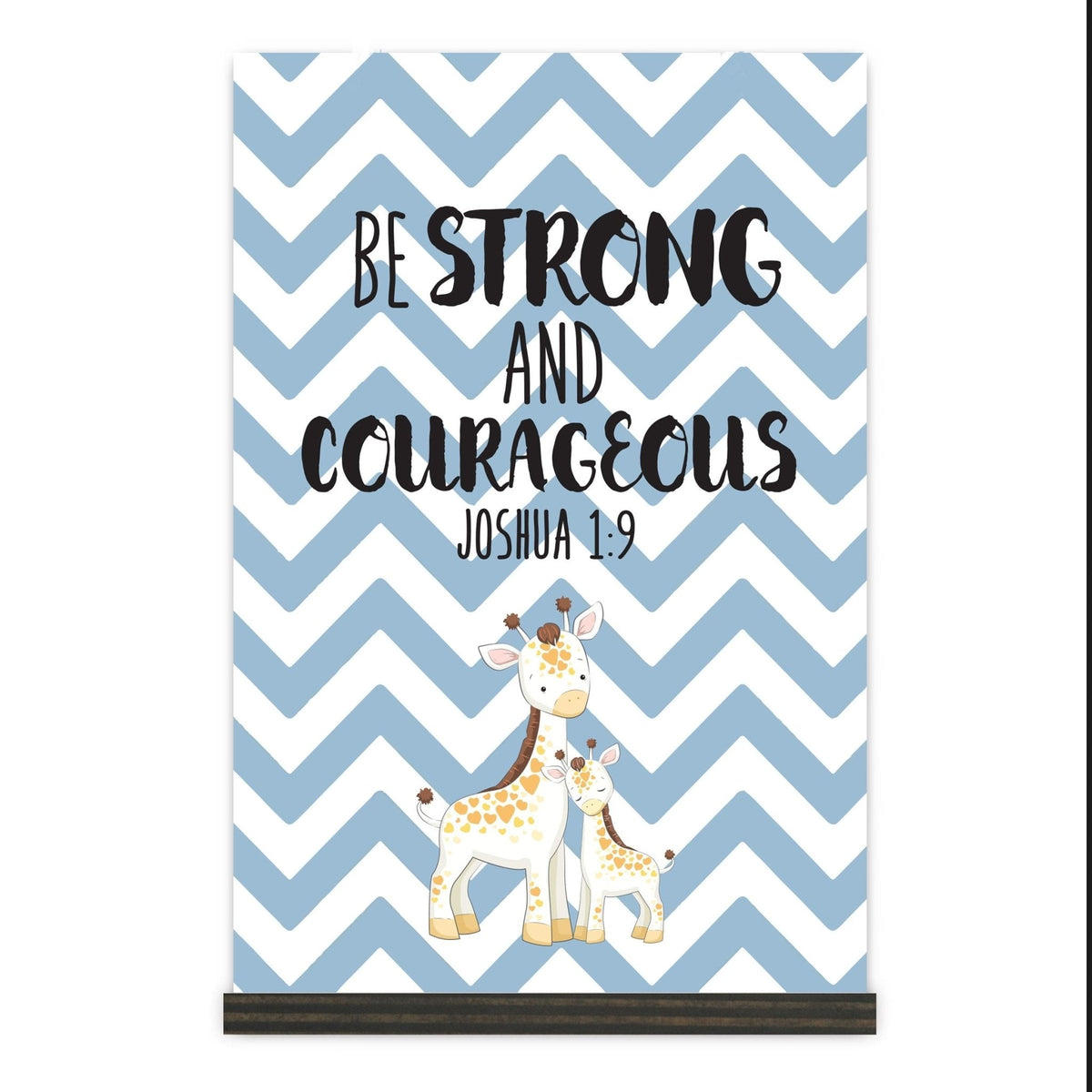 Baptism Wooden Sign Home Decor Gift For Godchild - Be Strong &amp; Courageous - LifeSong Milestones