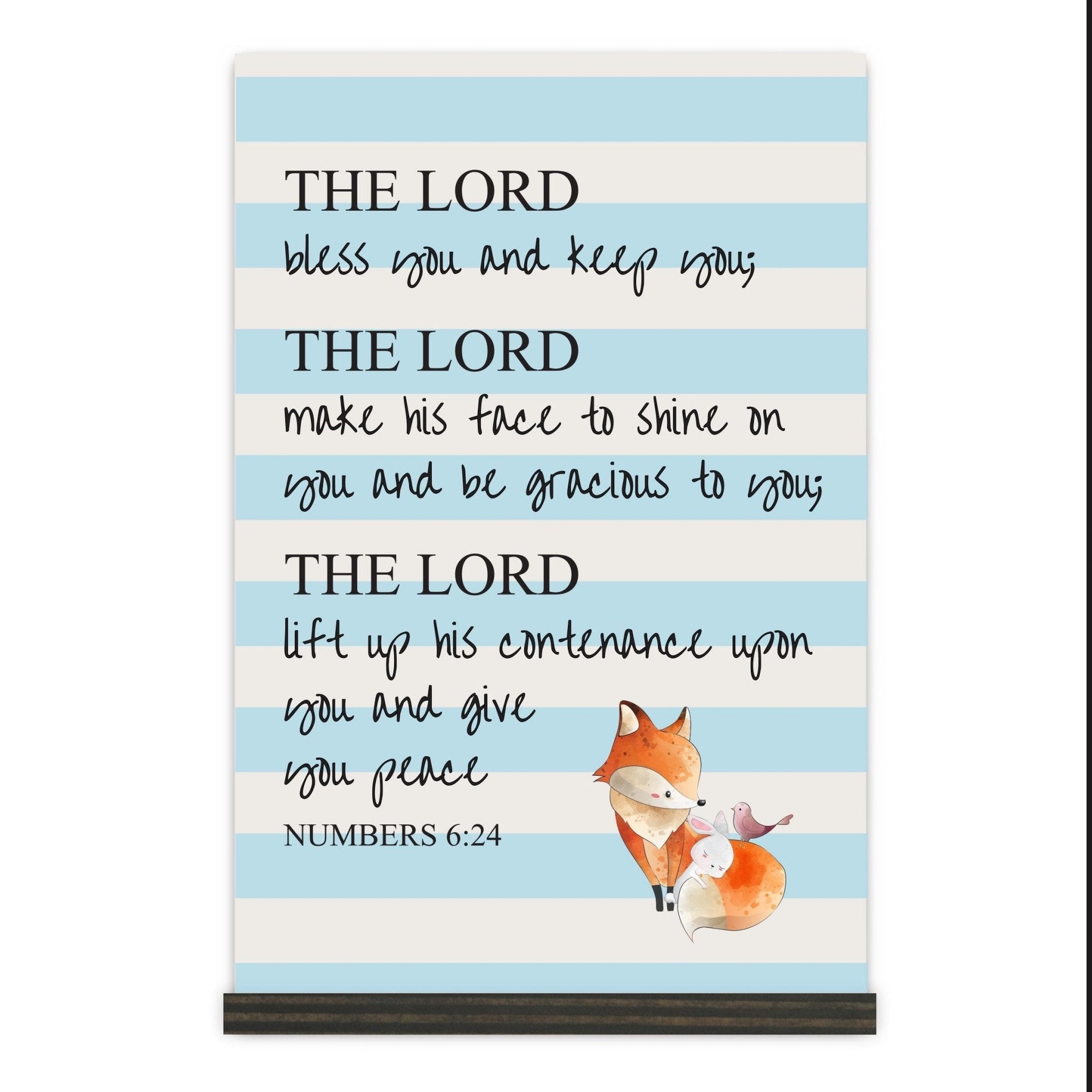 Baptism Wooden Sign Home Decor Gift For Godchild - The Lord Bless You - LifeSong Milestones