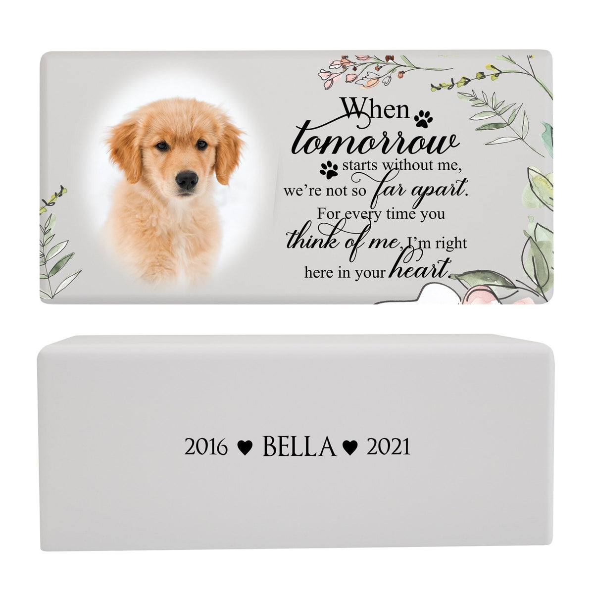 Biodegradable Pet Memorial Urn Box – A Sympathy Gift with Custom Engraving - When Tomorrow Starts - LifeSong Milestones